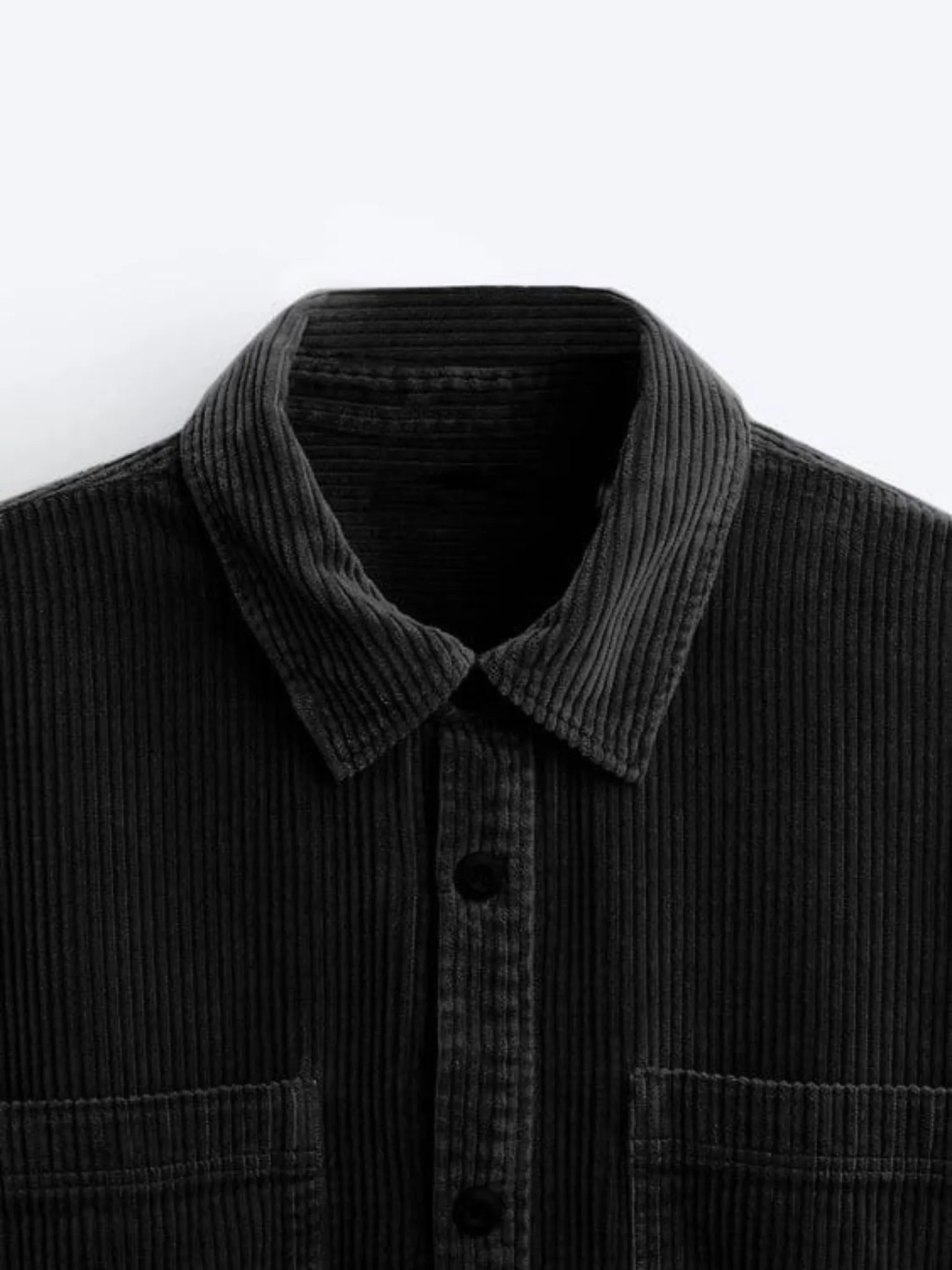 Black Premium Corduroy Oversized Shirt