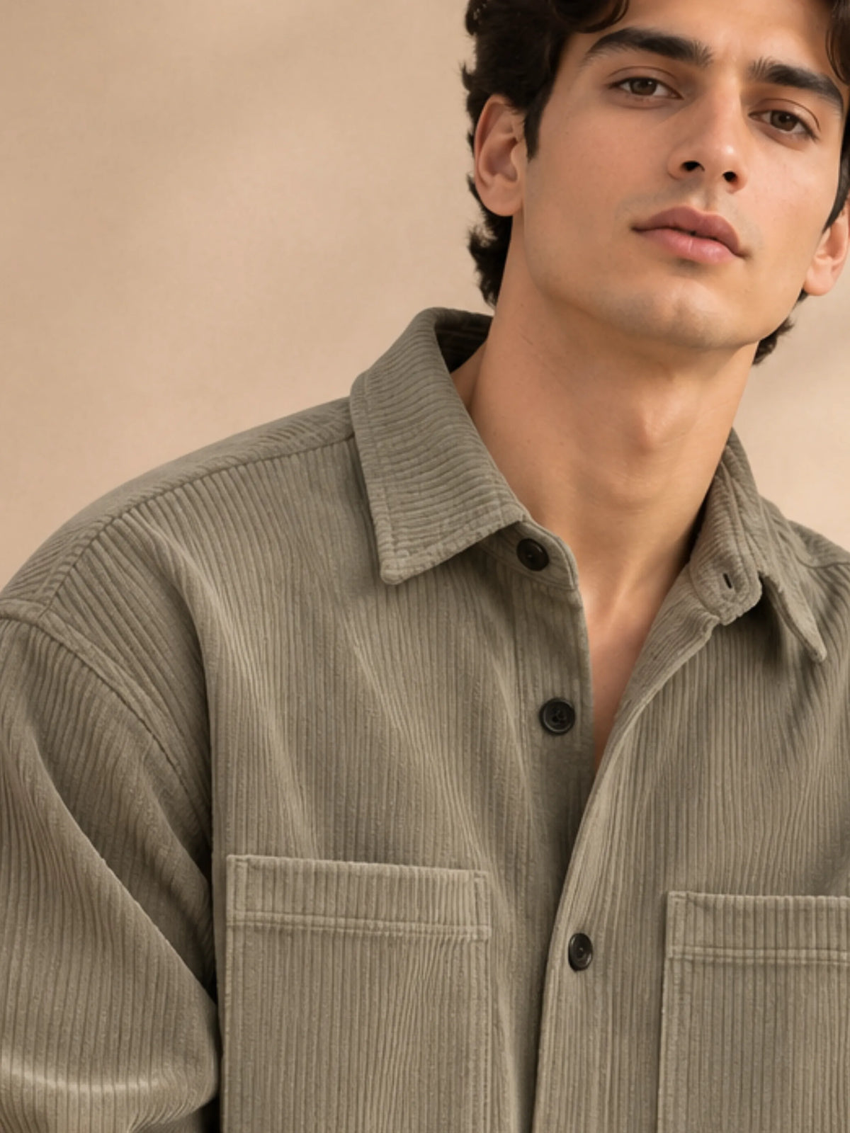Muted Premium Corduroy Oversized Shirt