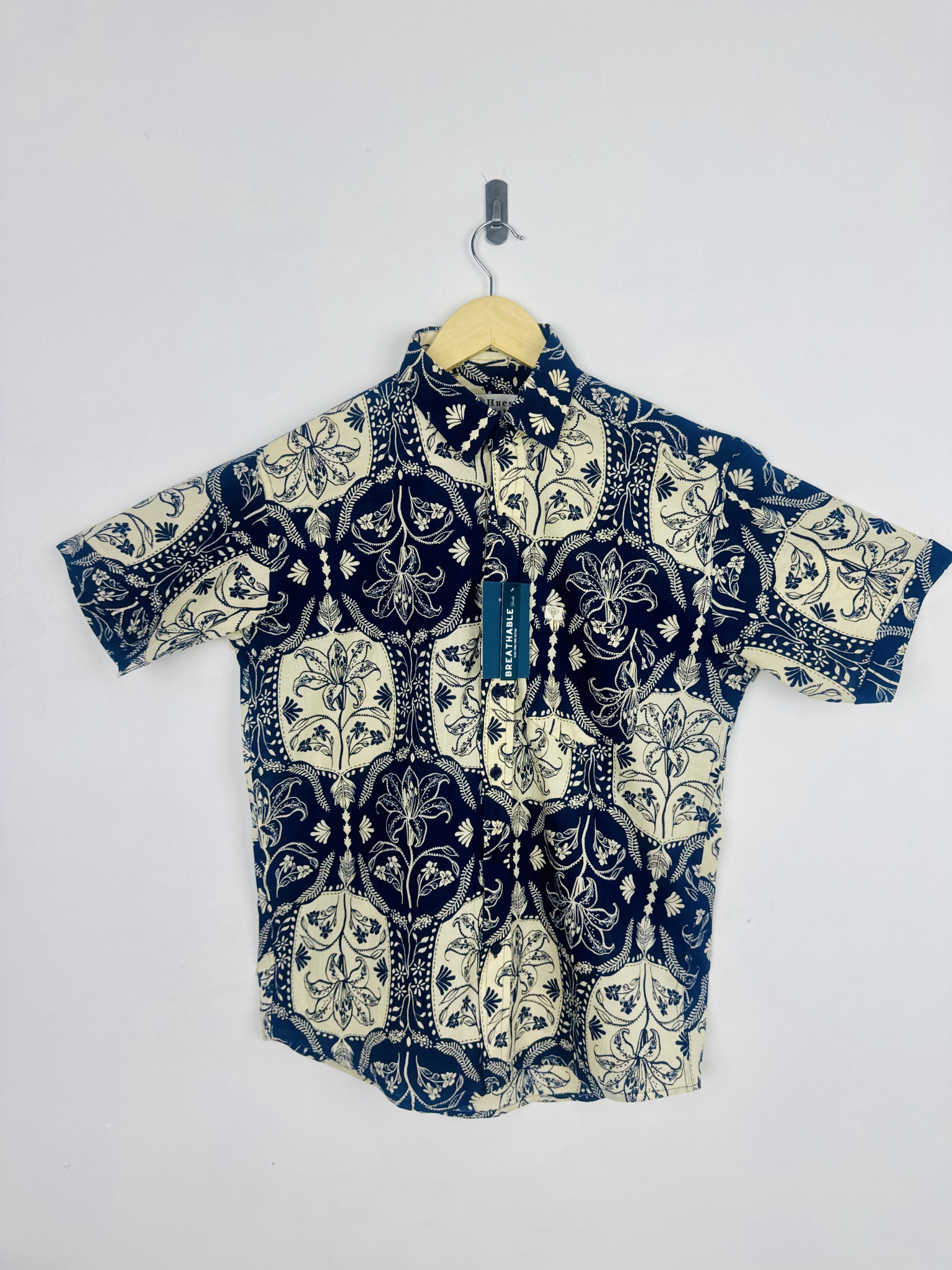 Indigo Bloom Half Sleeves Shirt