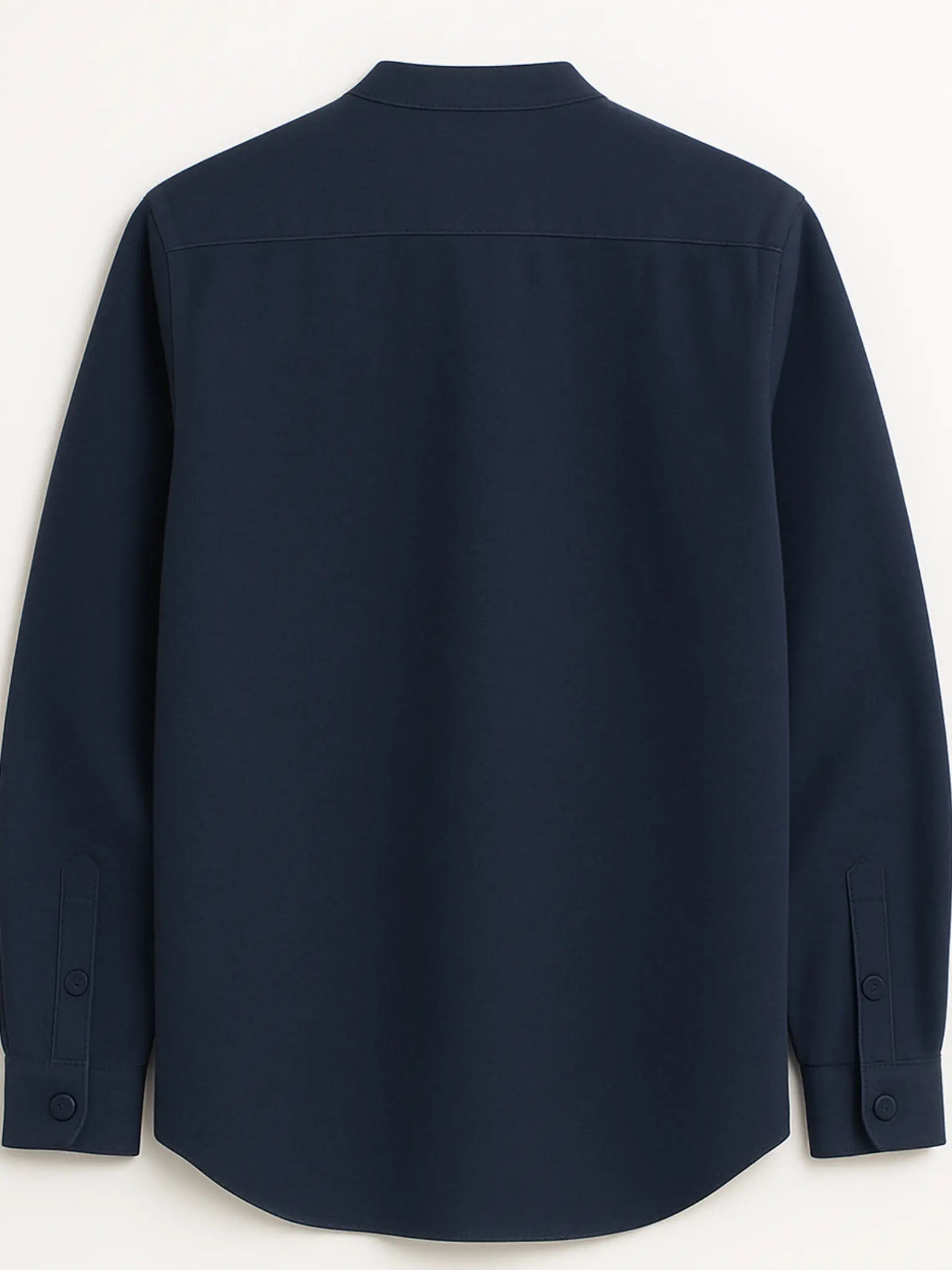 Navy Blue Linen Blend Short Kurta