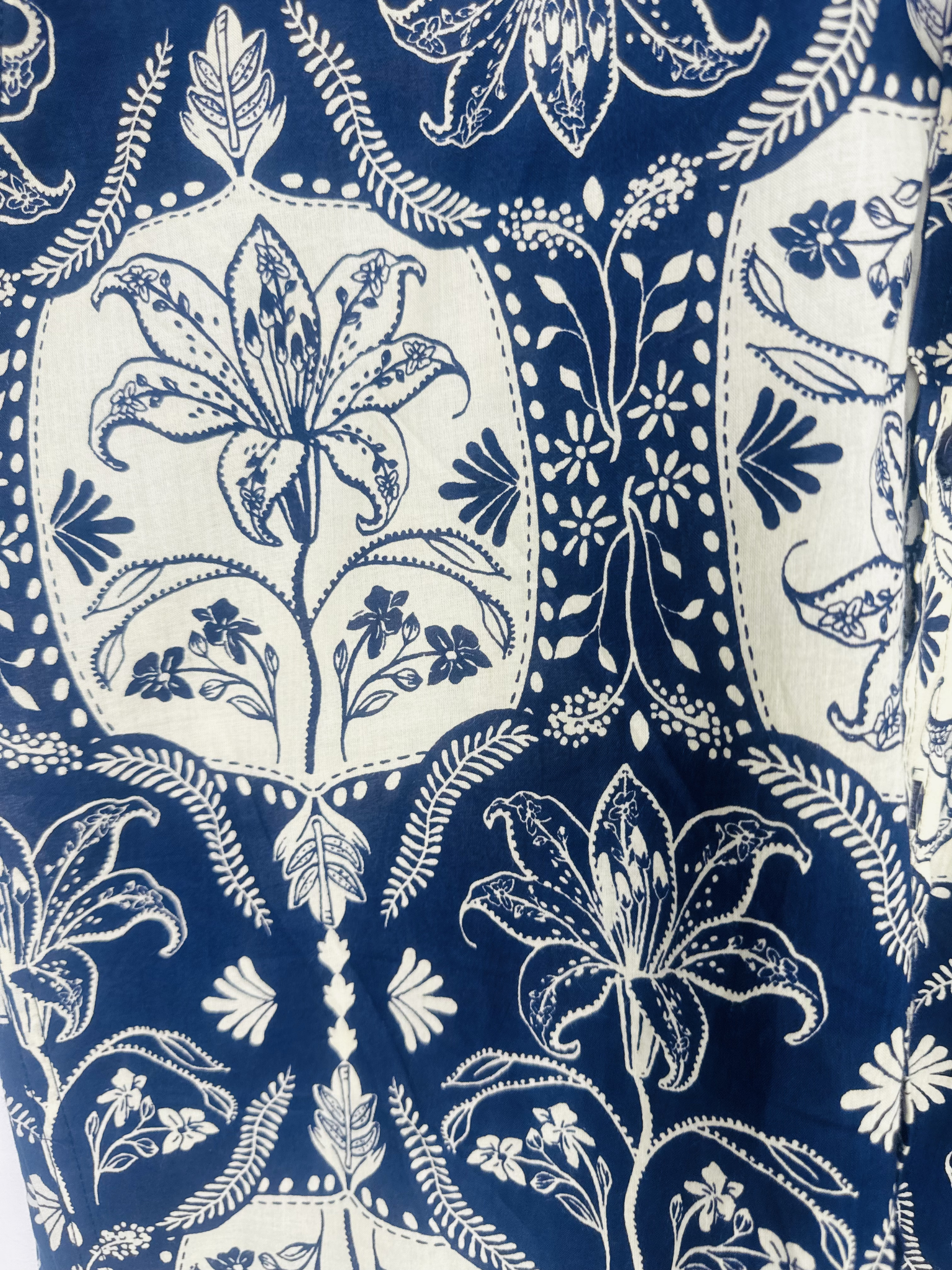 Indigo Bloom Half Sleeves Shirt