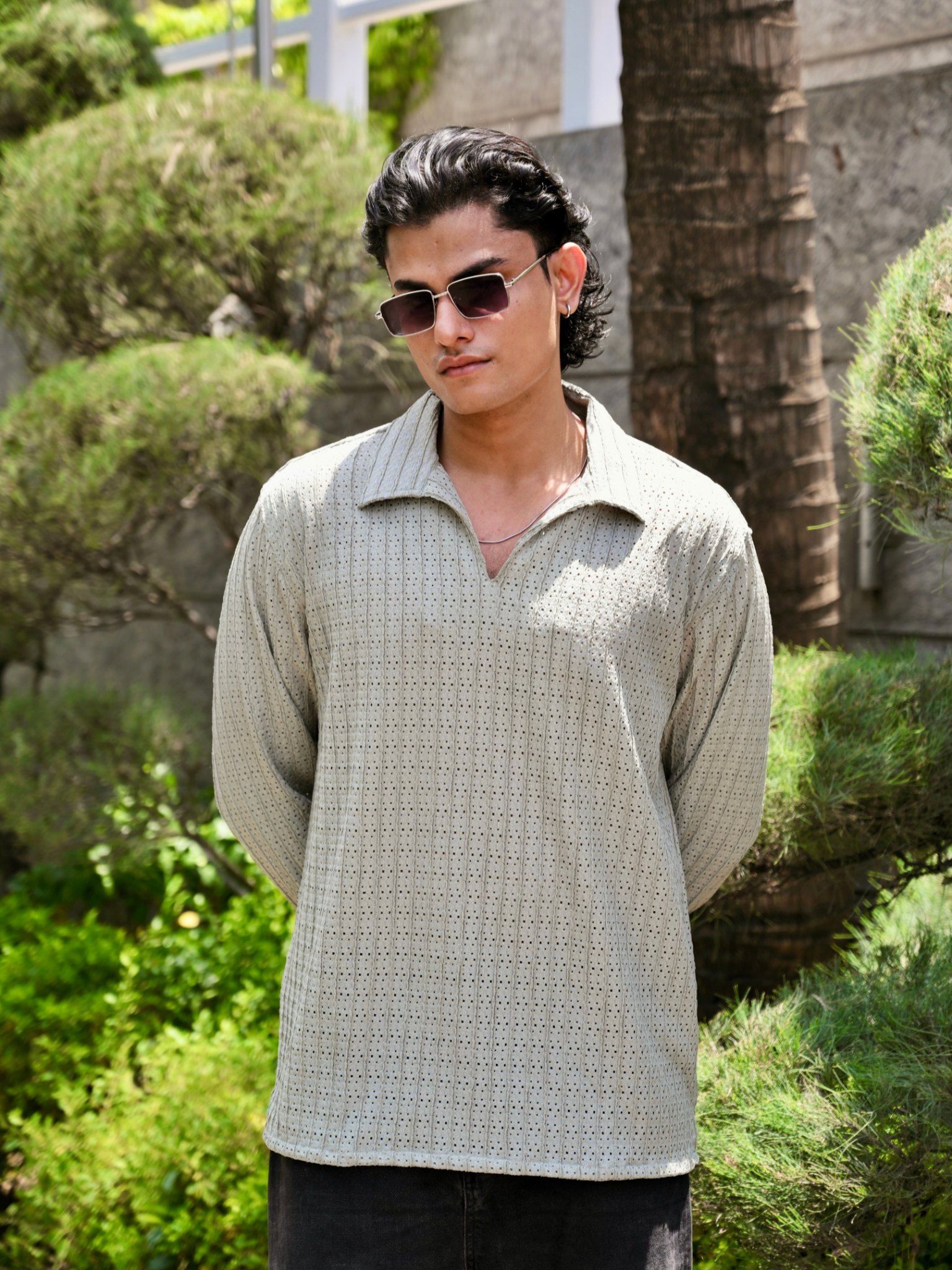 Mint Green Knit Pullover Shirt