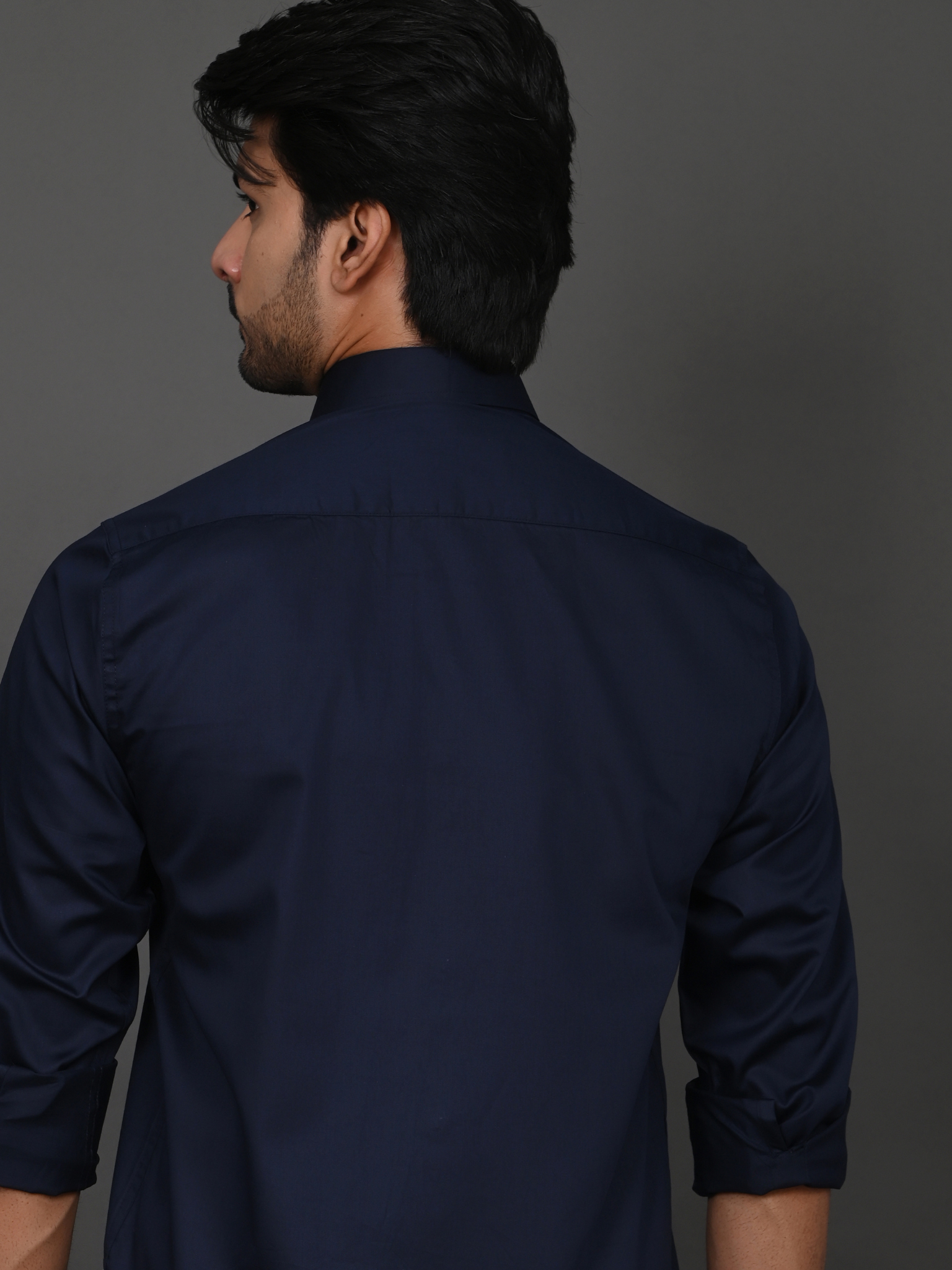 Midnight Blue Elite Satin Shirt