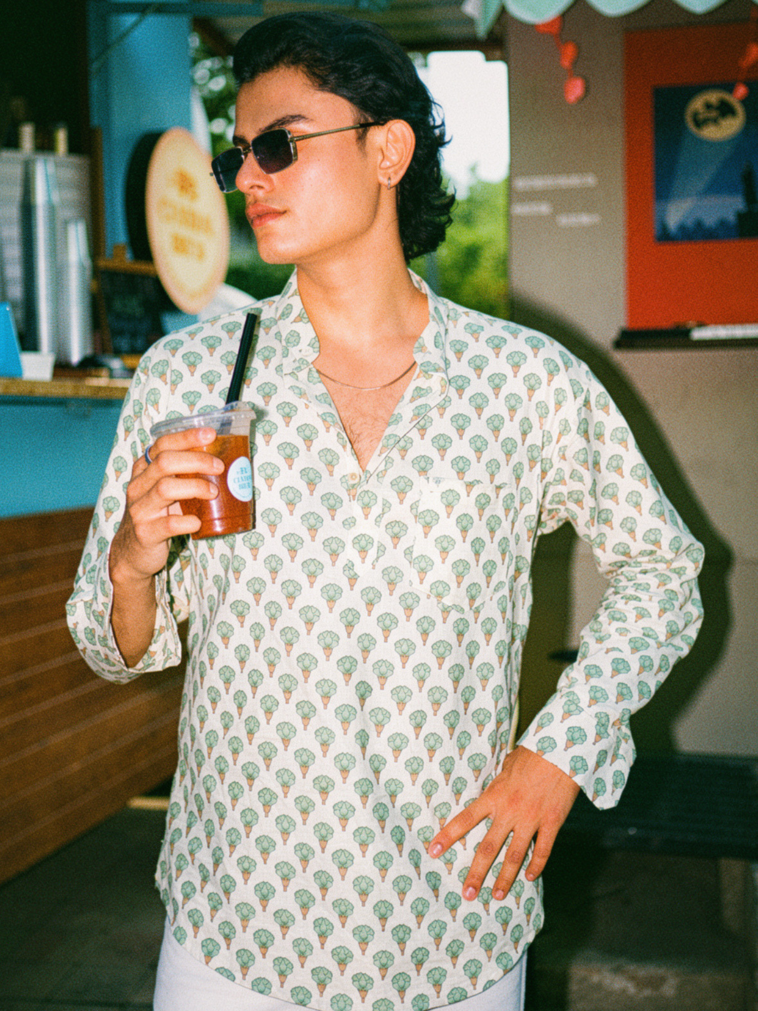 Off White Orchard short kurta