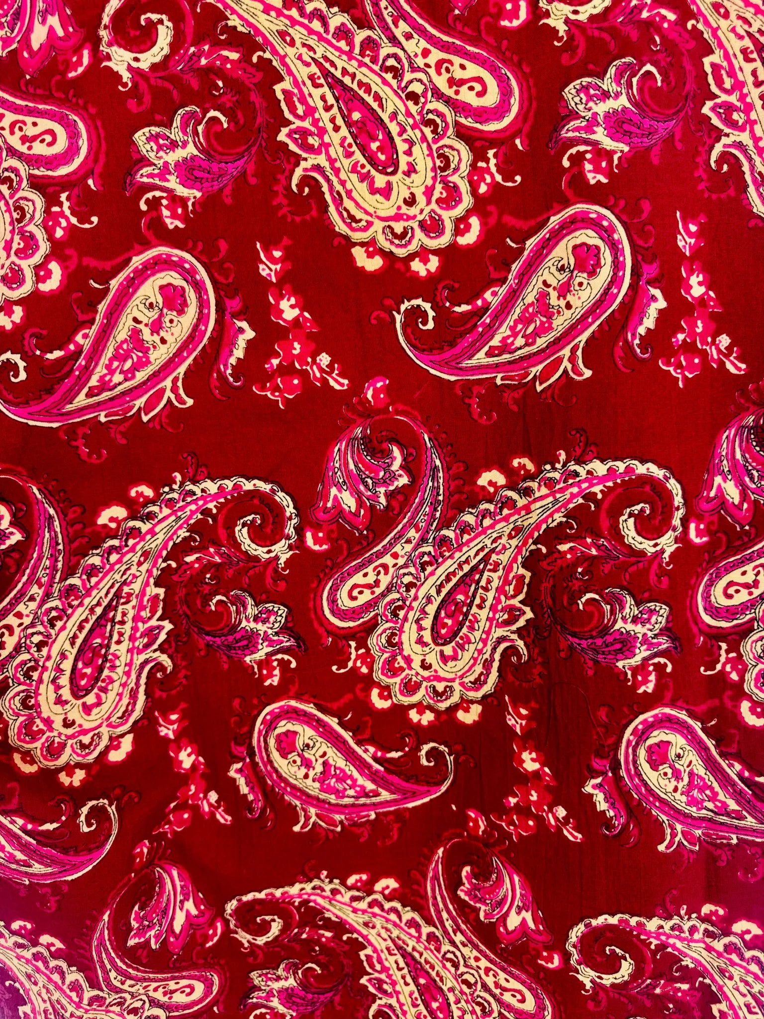 Maroon Paisley Printed short kurta