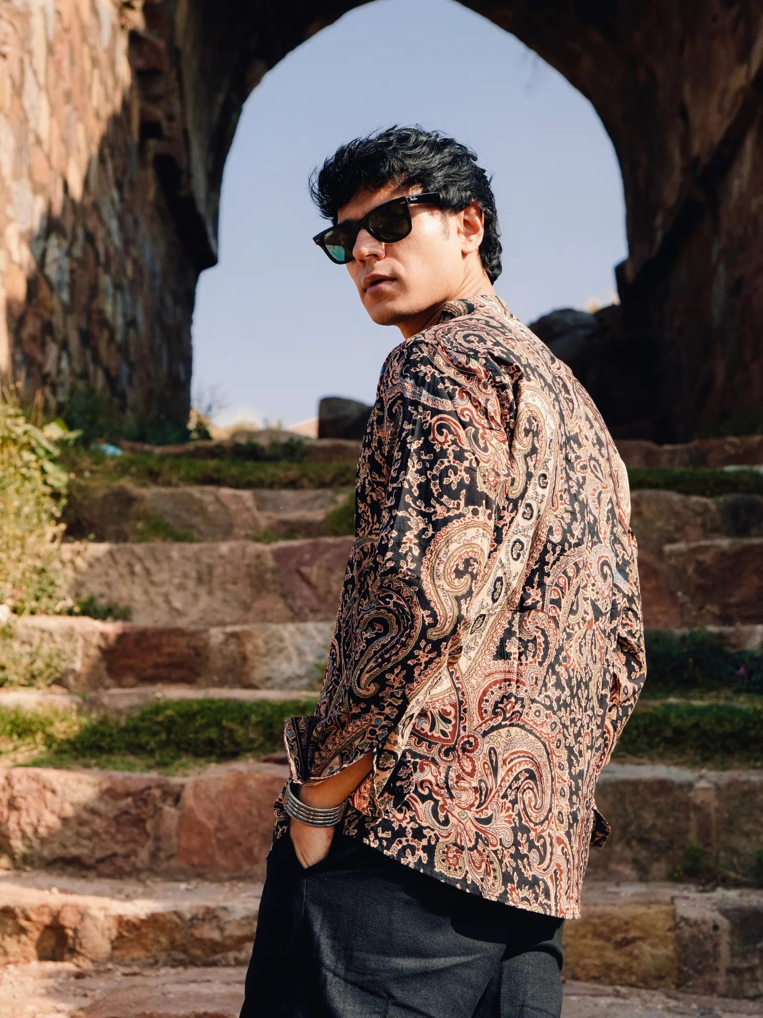 black mafia style short kurta
