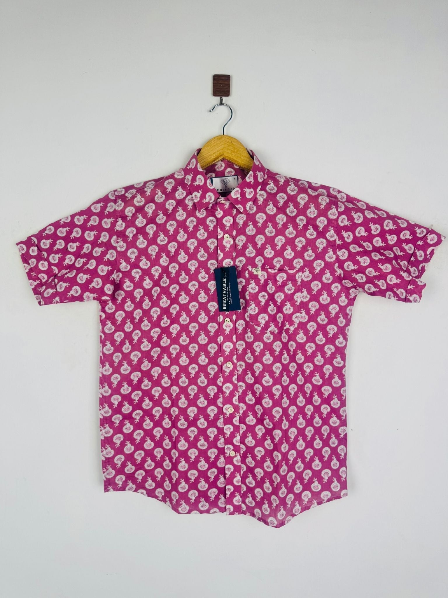 Rosy Bloom Printed Half Shirt