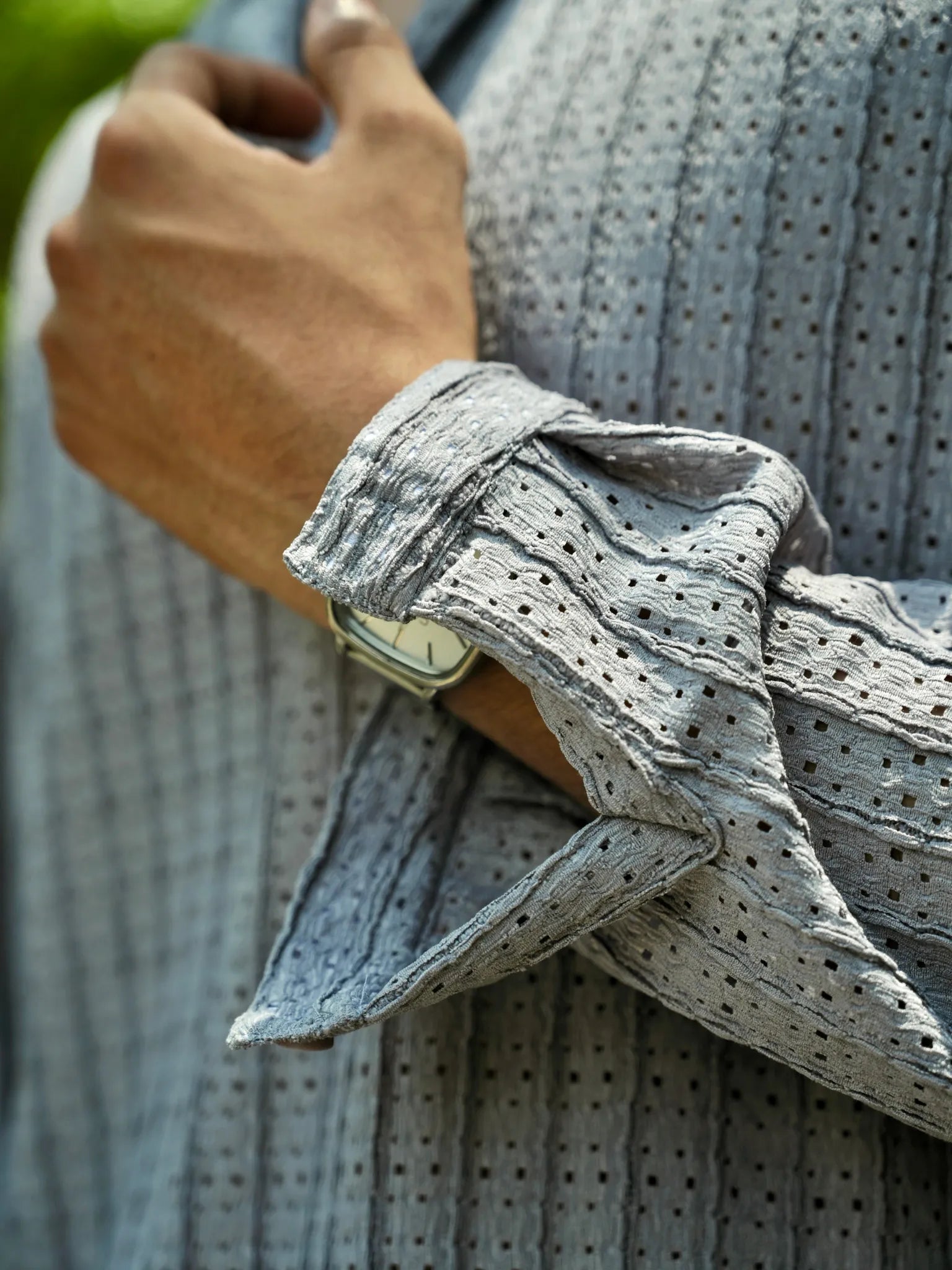 Shark Gray Knit Pullover Shirt