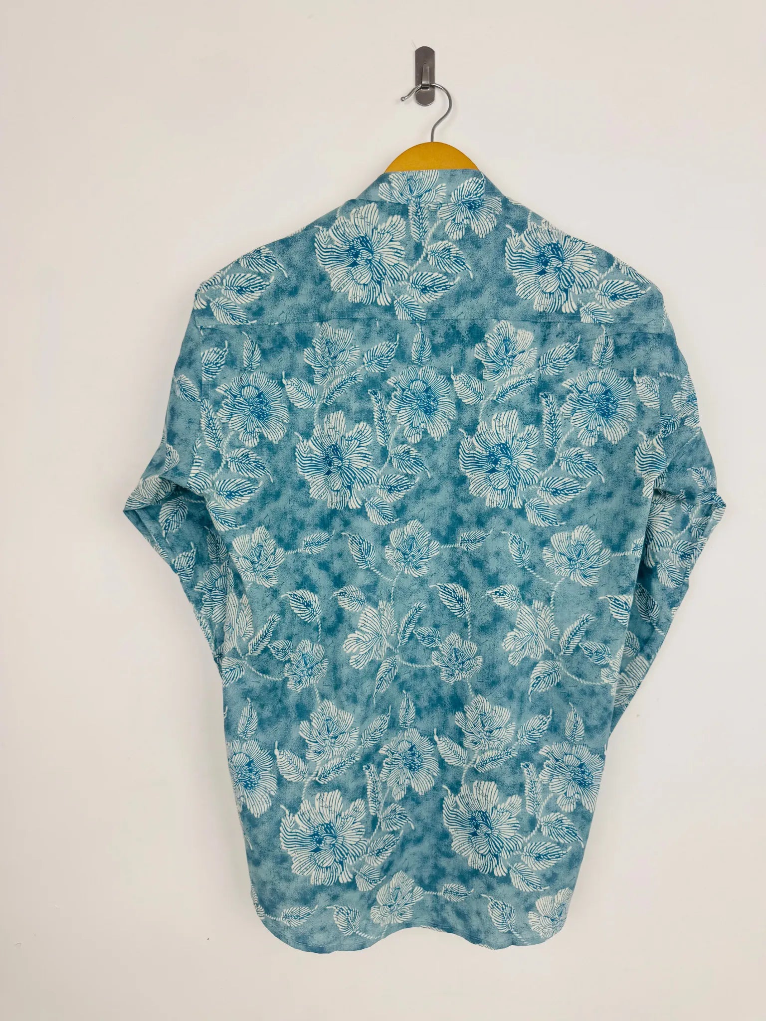 Sky Blue Tiedye floral Printed short kurta