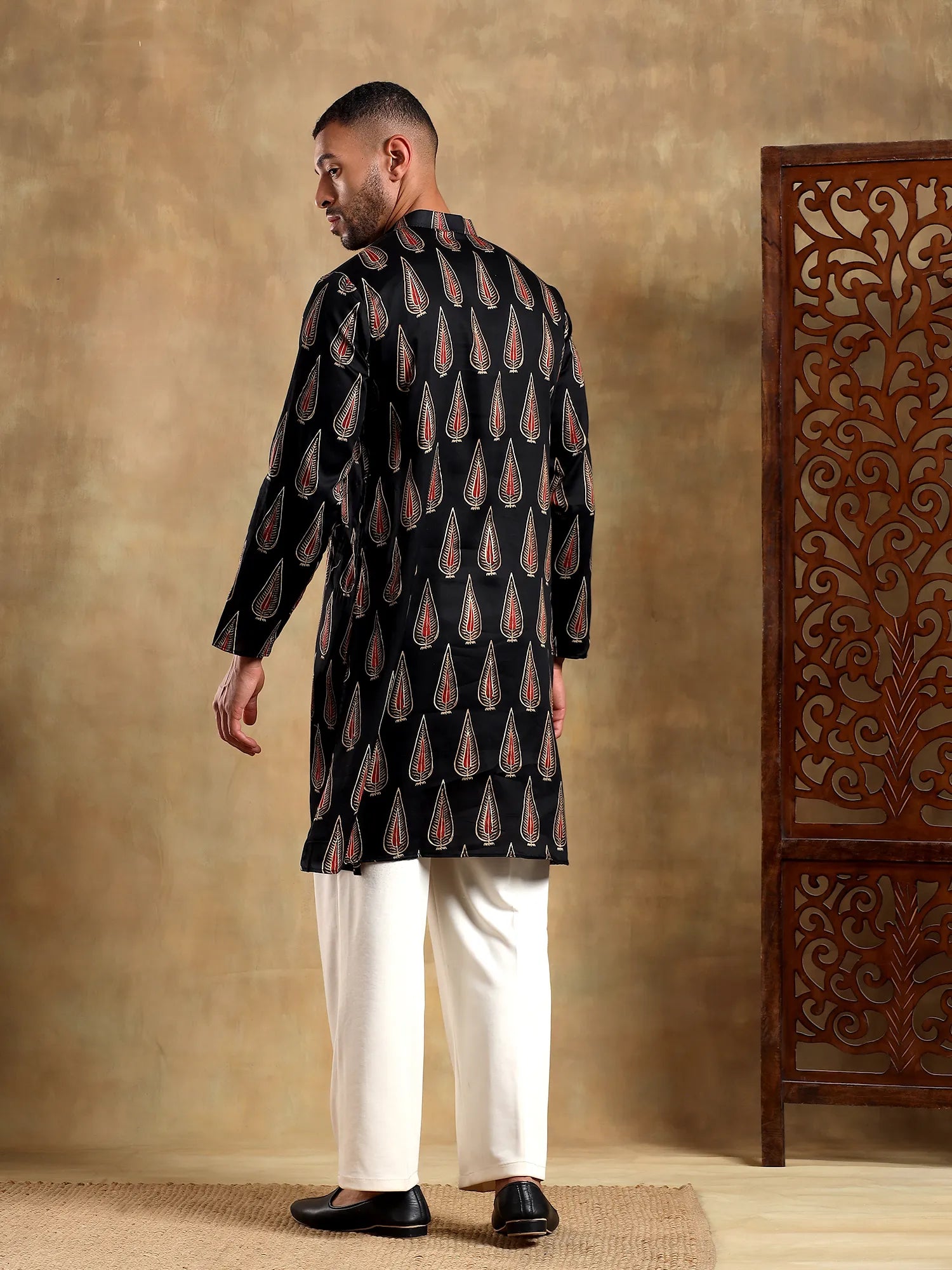 Mystic Leaf Printed Long Kurta