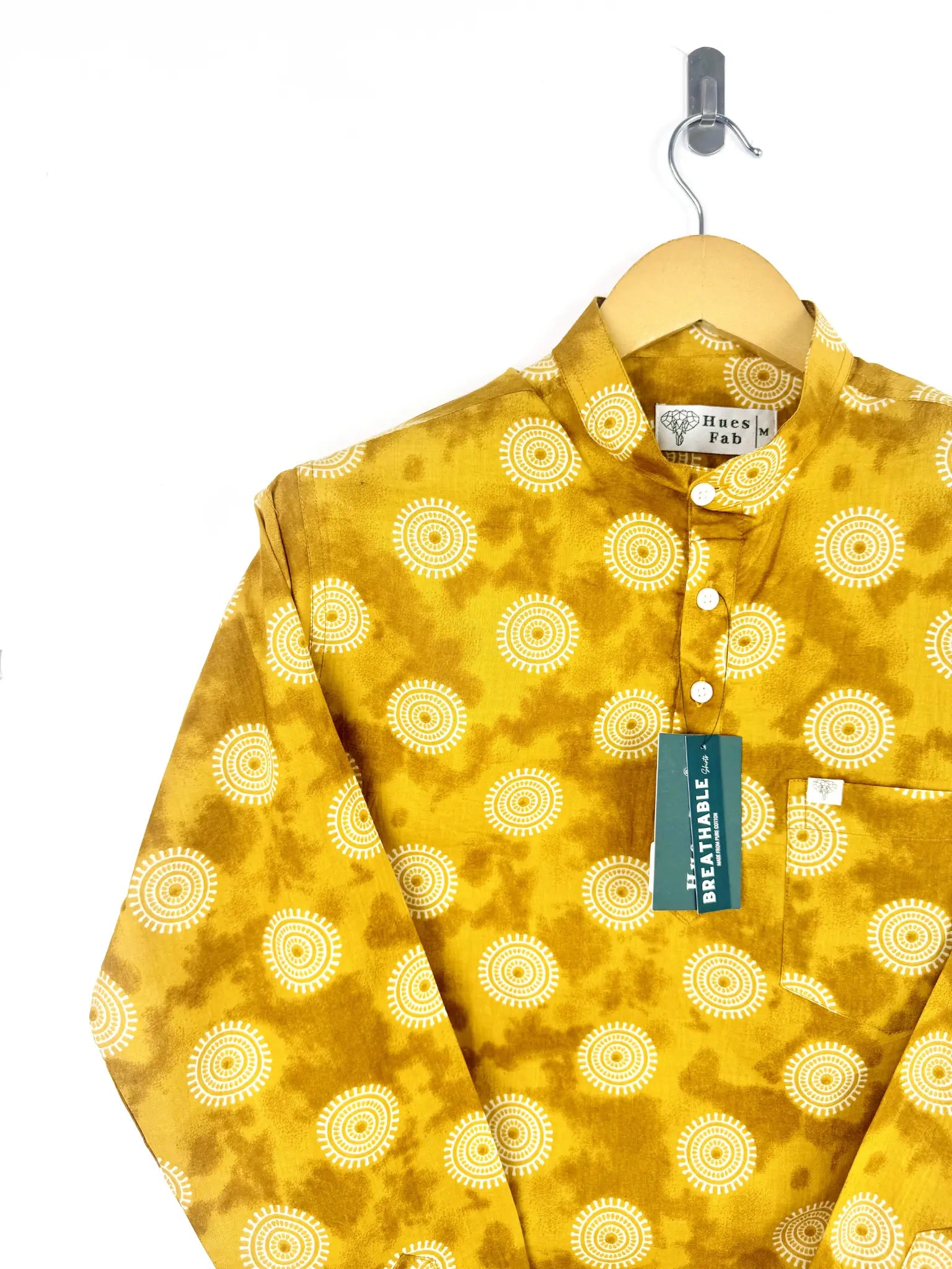 Mustard Orbit Short Kurta