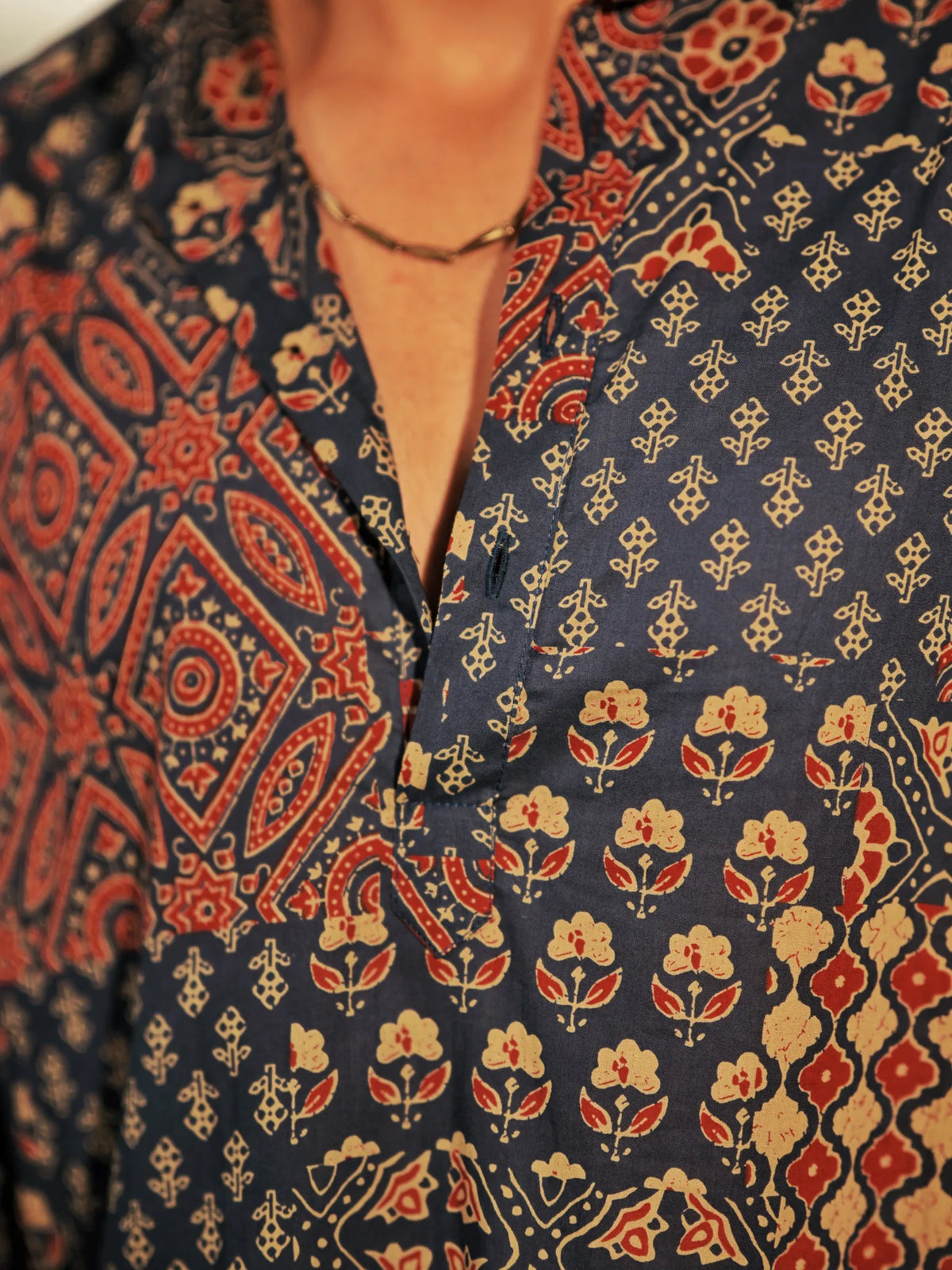 Maroon Patchwork Long Kurta
