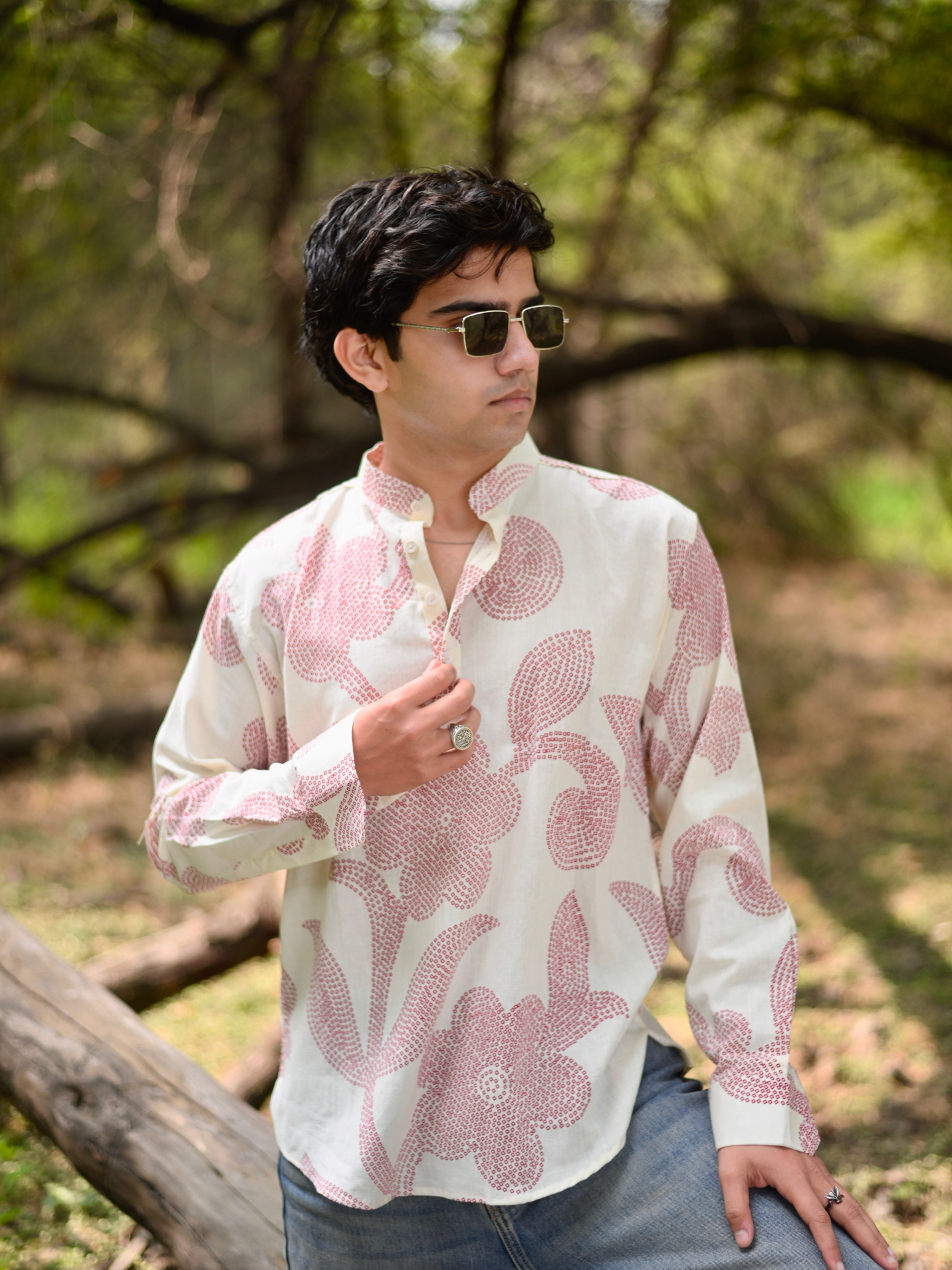 Ruby Leaf Cotton short kurta