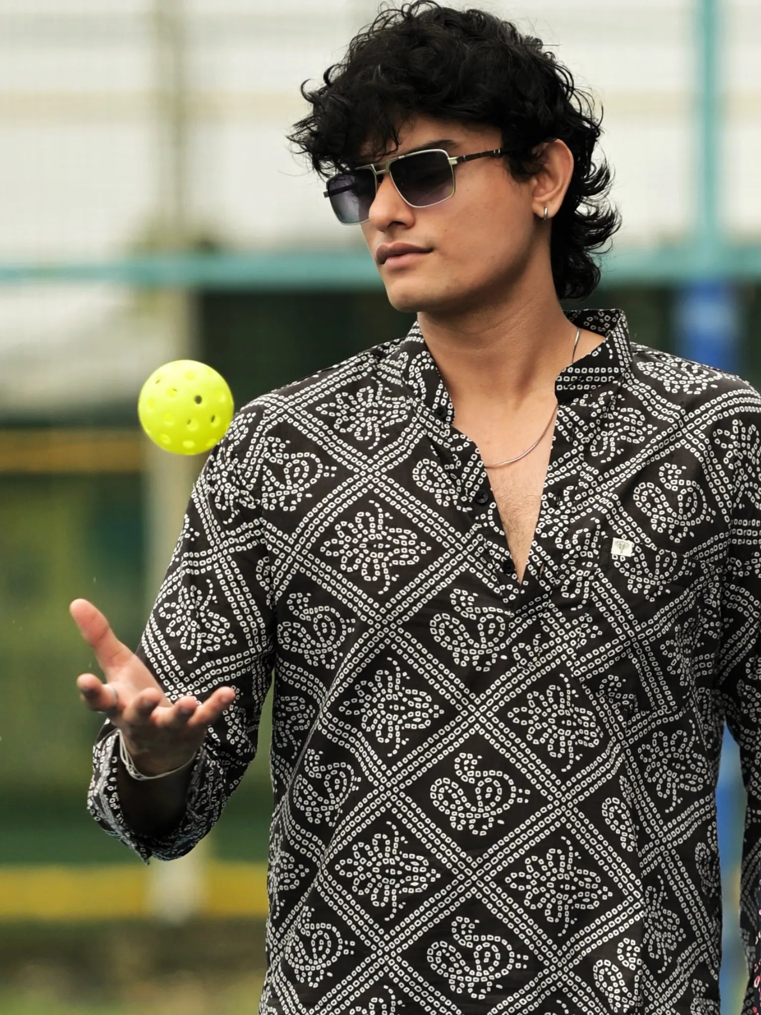 Black Bandhani printed Short Kurta