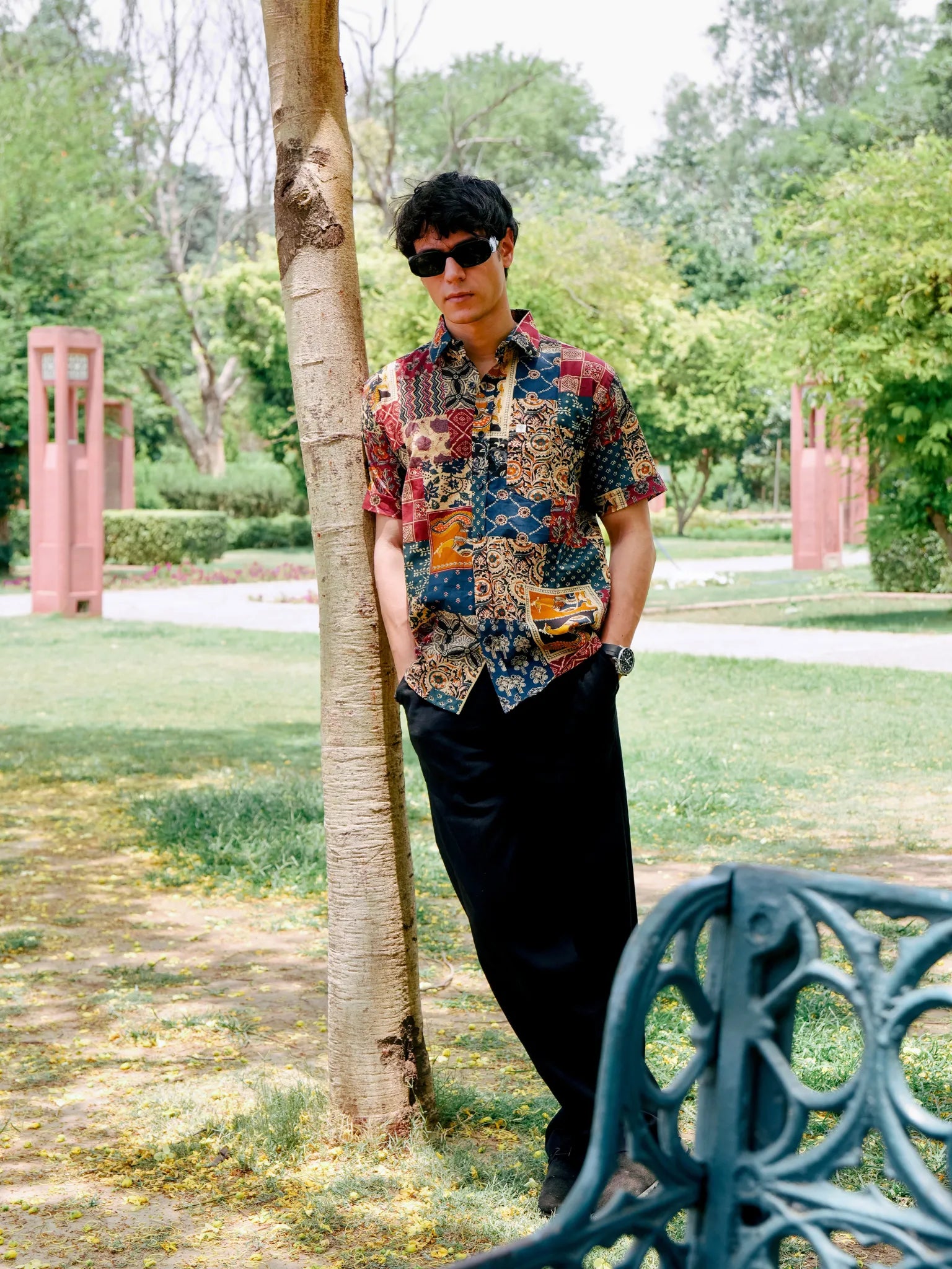 Patchwork Half Sleeves Shirt