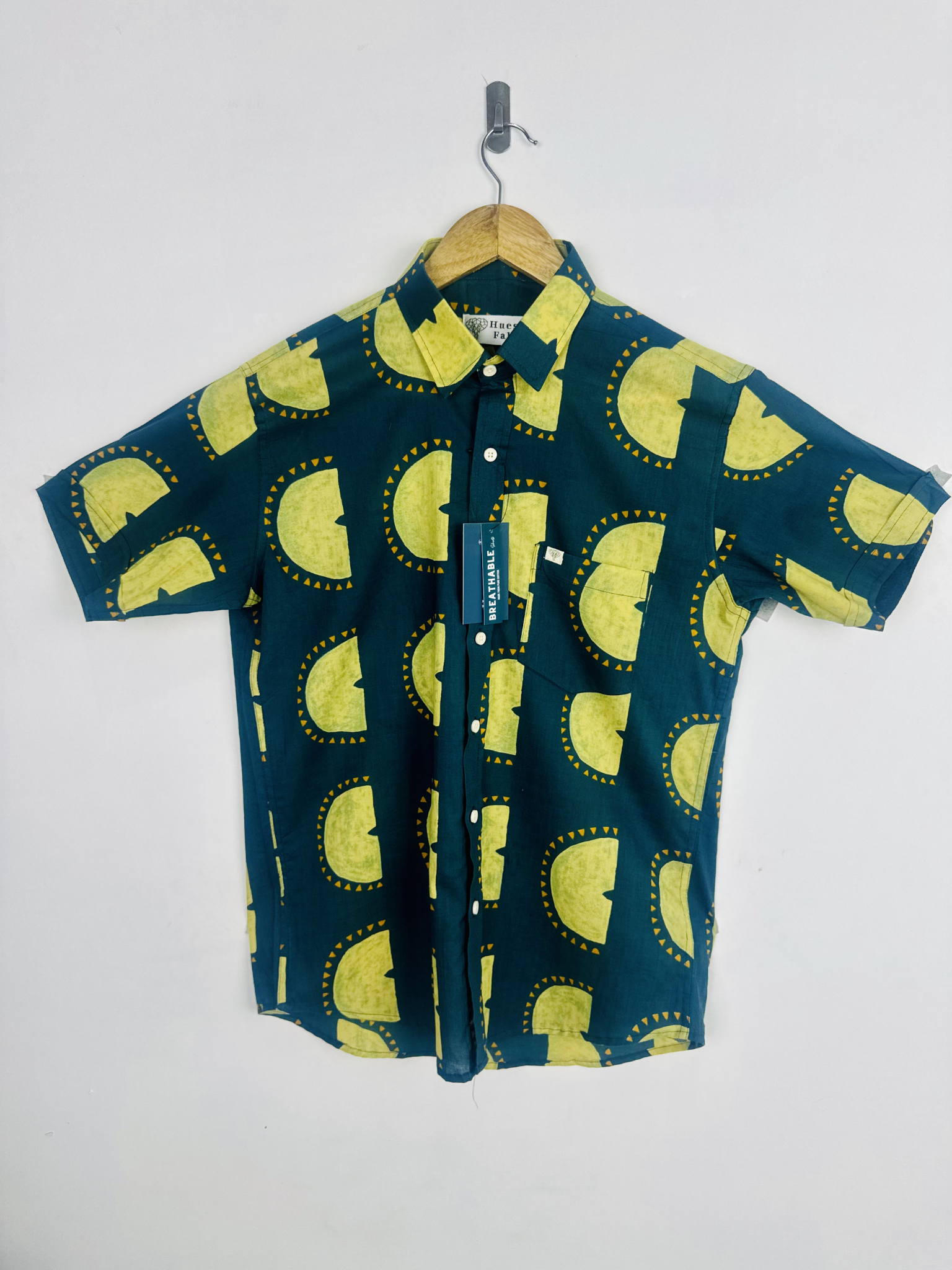 Pine Green Art Half Sleeves Shirt