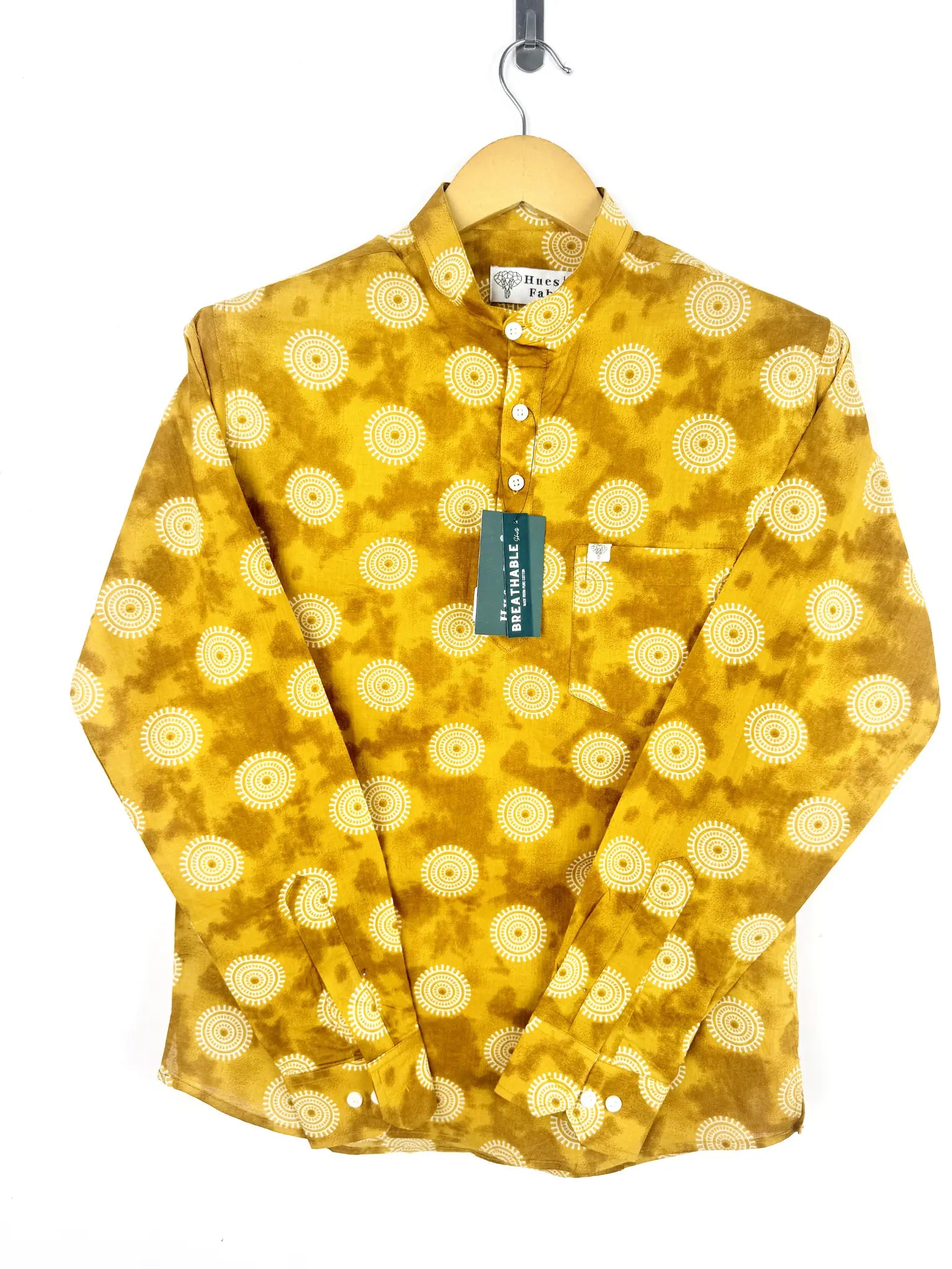 Mustard Orbit Short Kurta