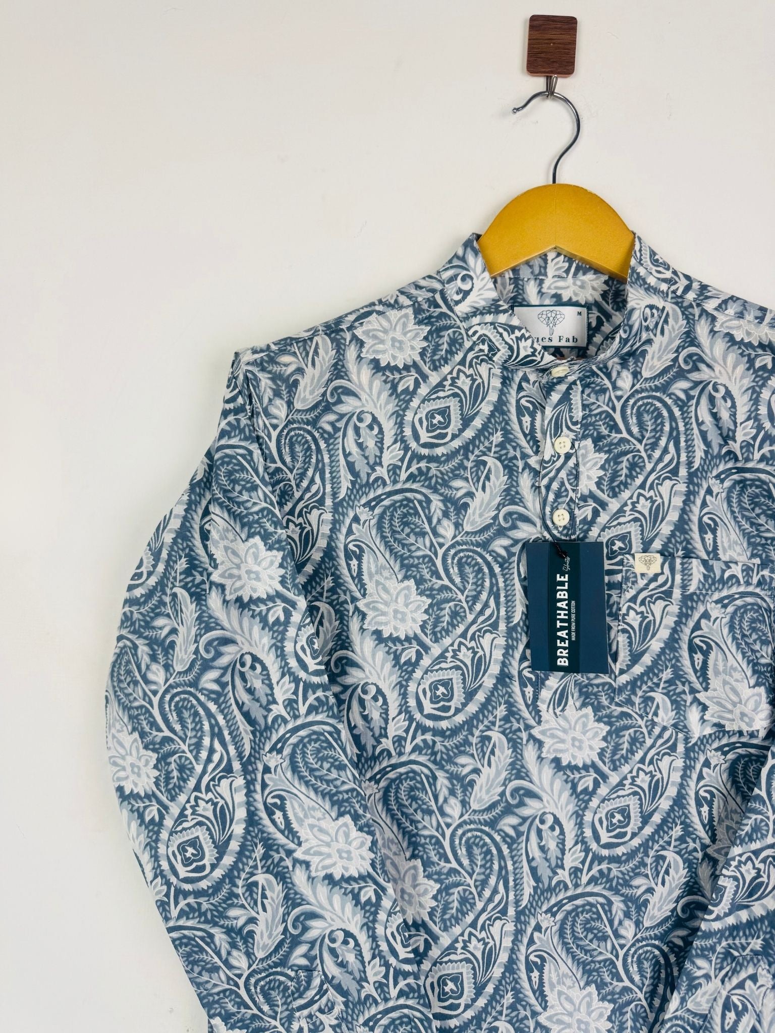 Smoky Paisley Classic Short Kurta