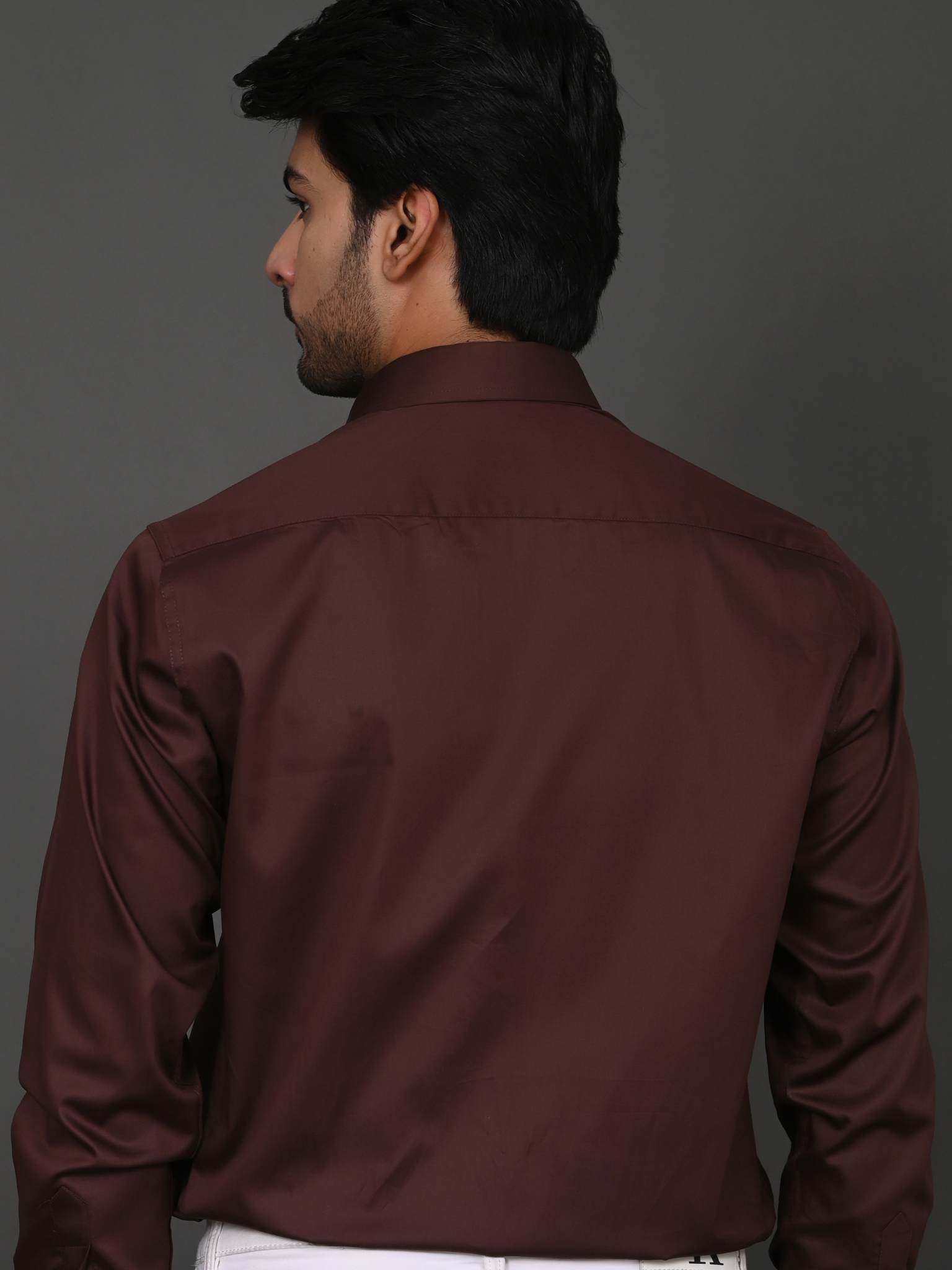 Cocoa Brown Elite Satin Shirt