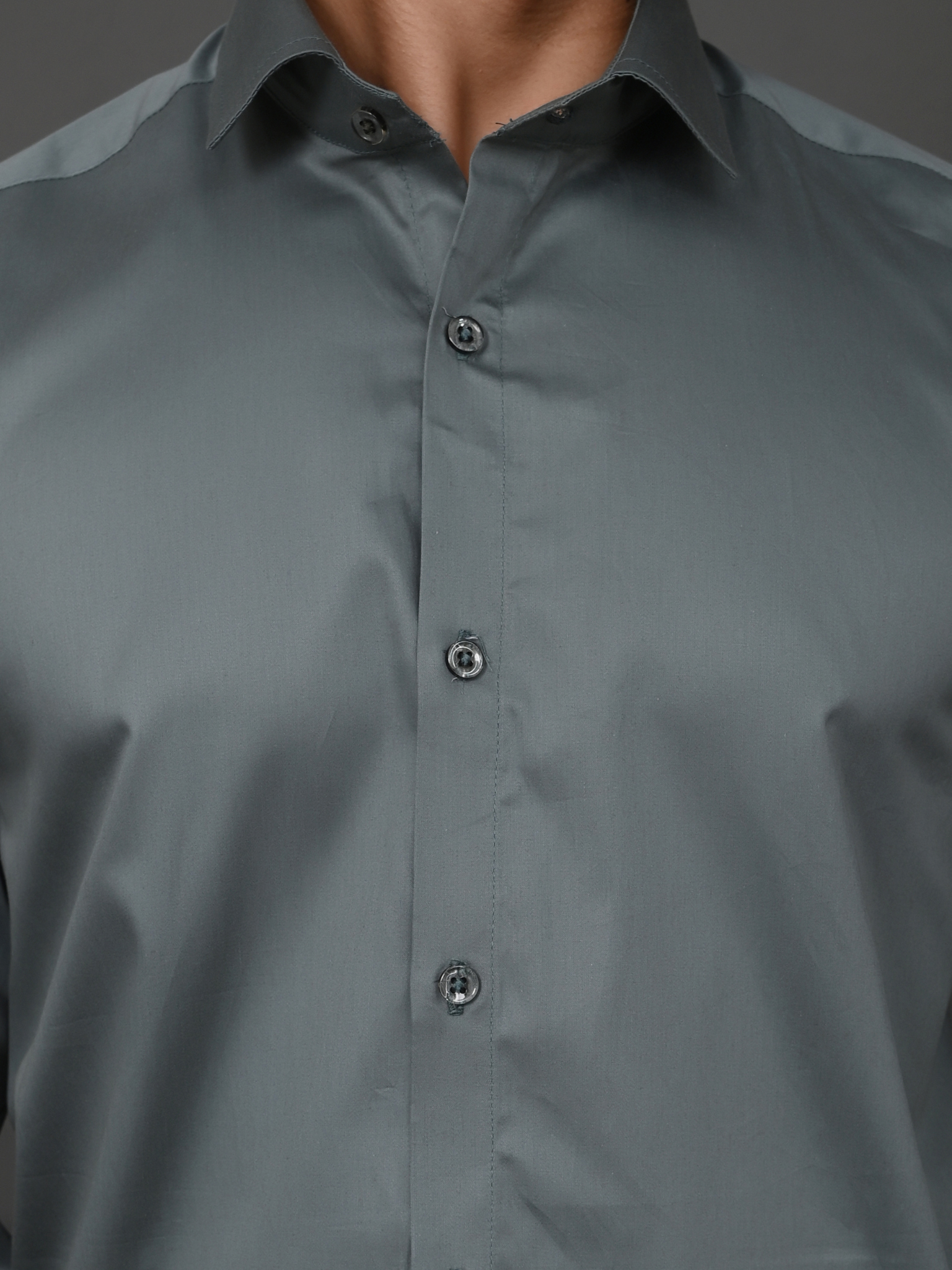 Fossil Grey Elite Satin Shirt