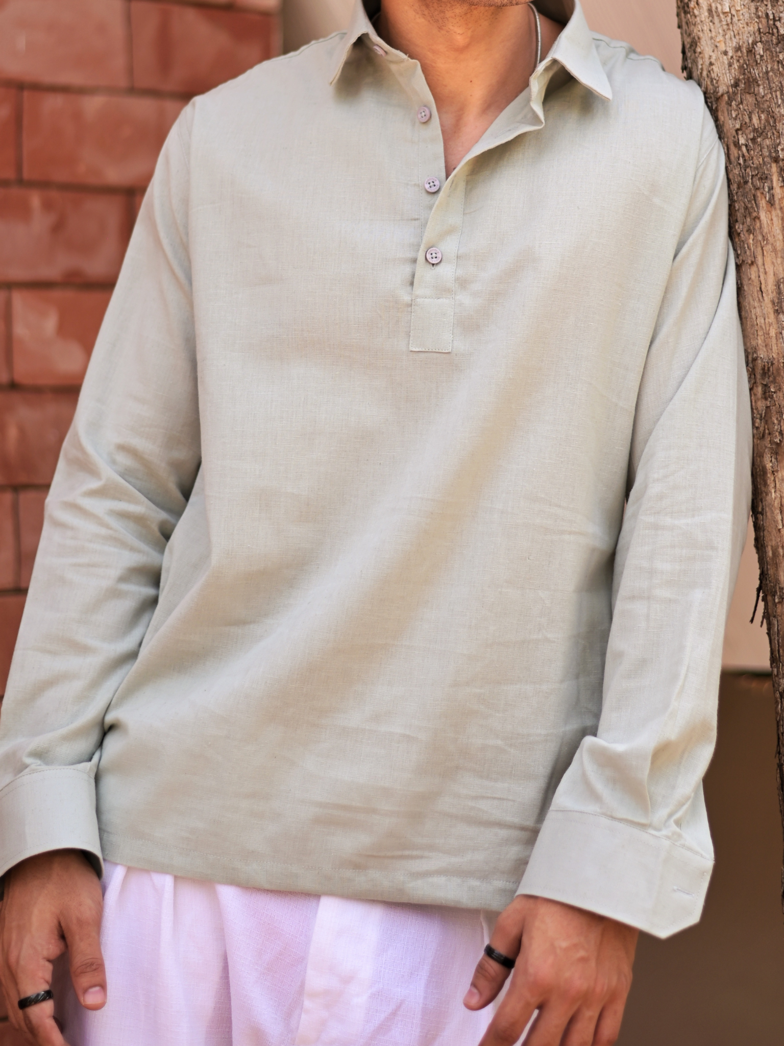 Mint Green Pullover Kurta Shirt