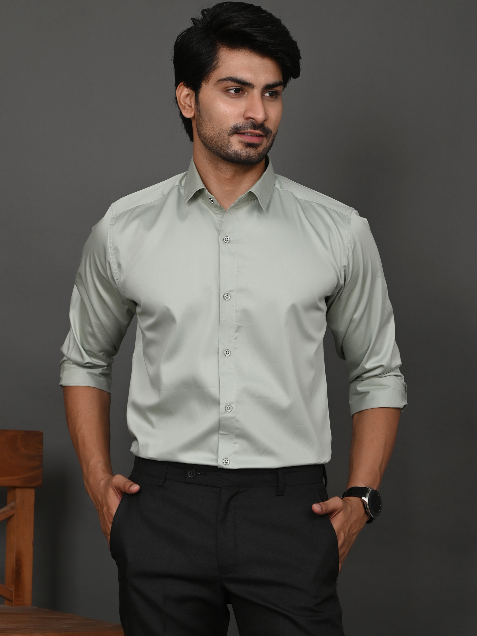 Pista Green Elite Satin Shirt