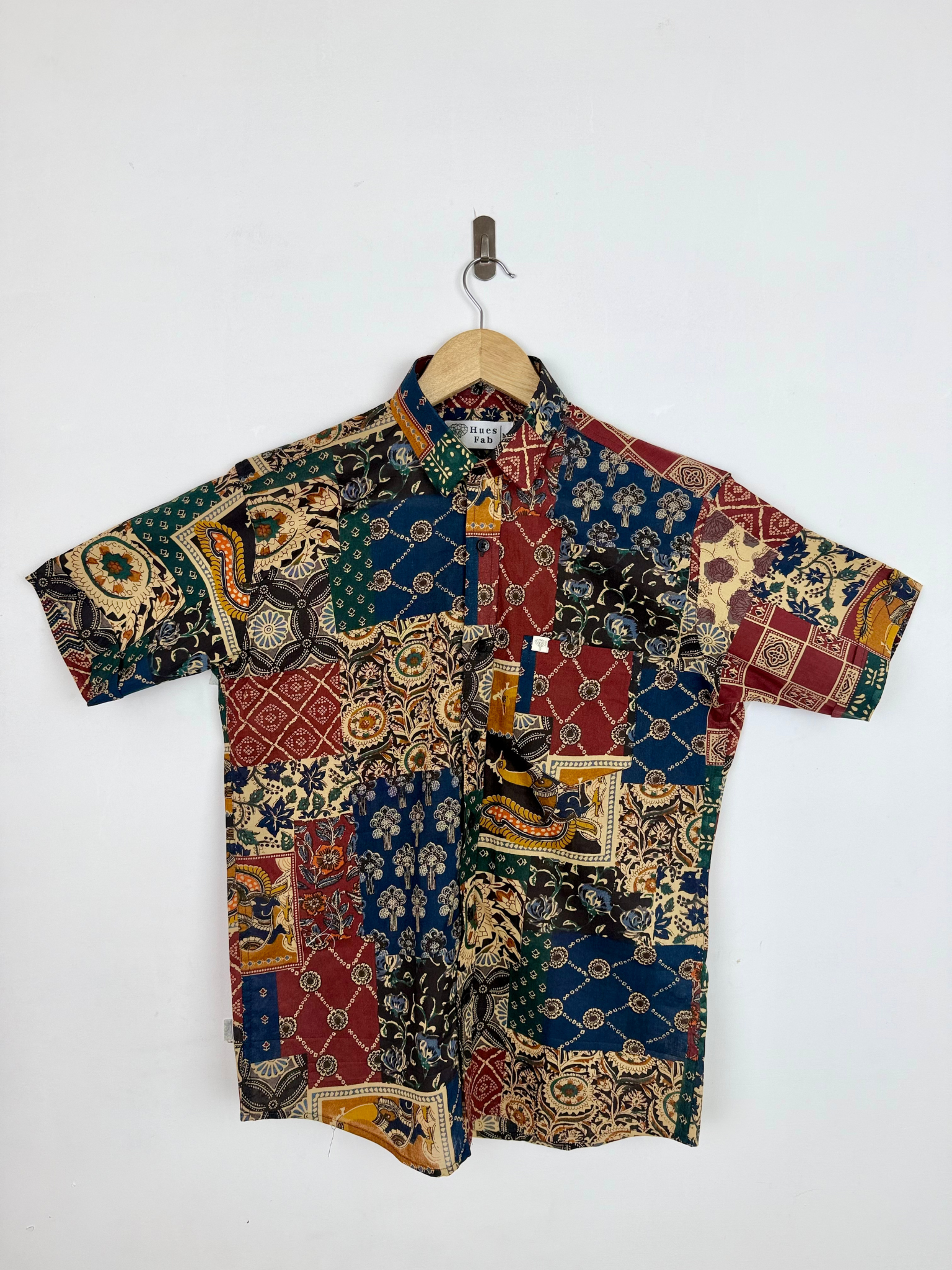 Patchwork Half Sleeves Shirt