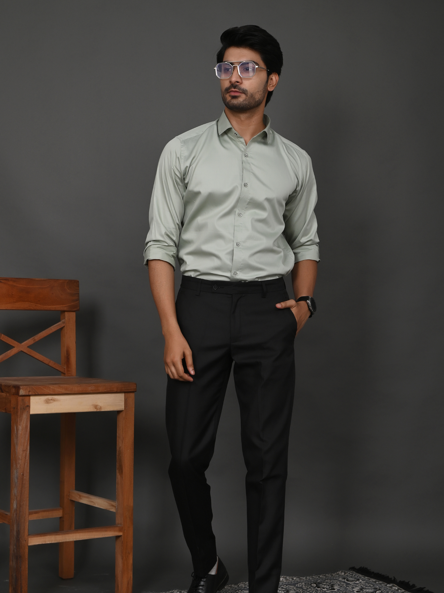Pista Green Elite Satin Shirt