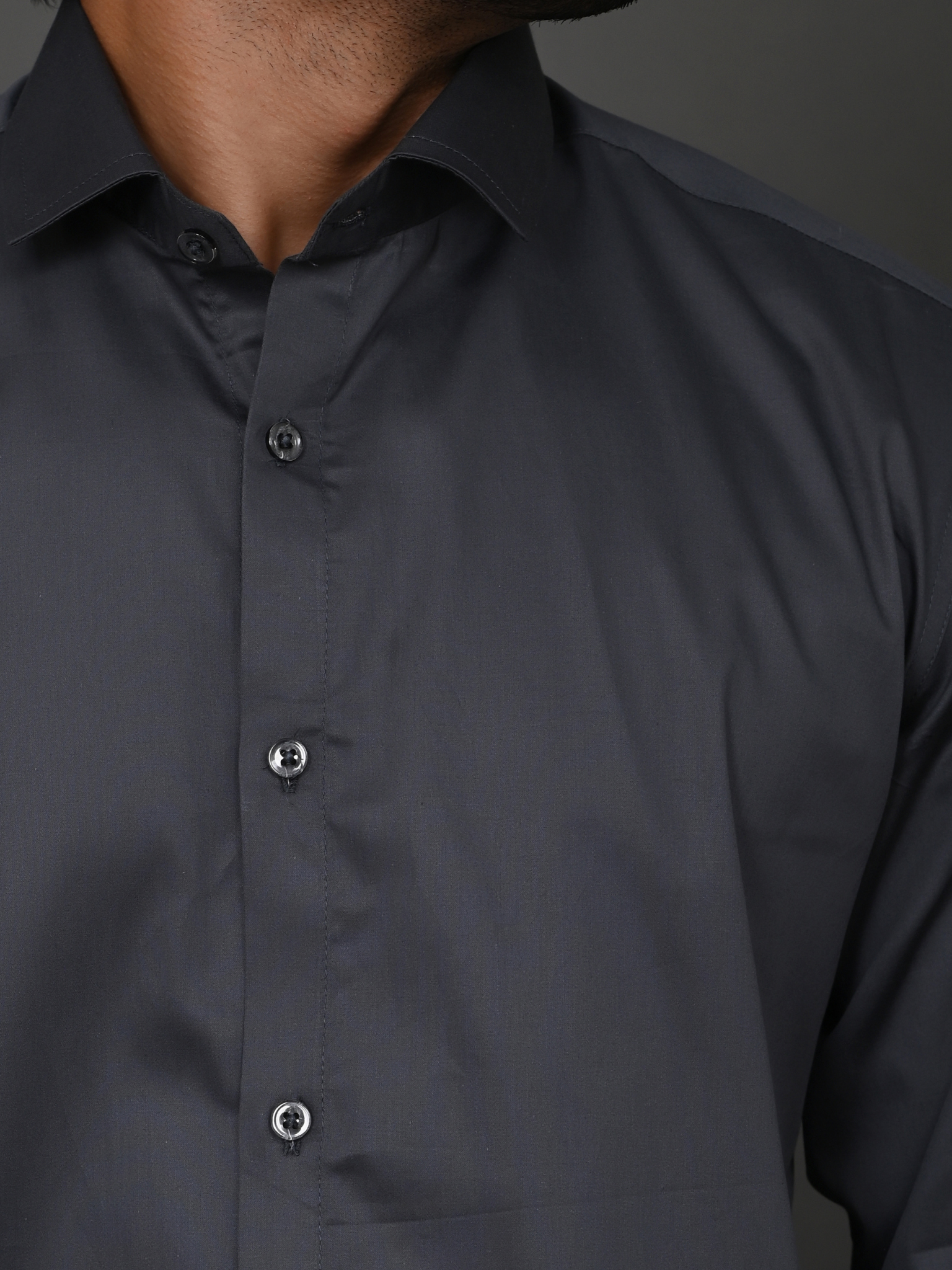 Charcoal Elite Satin Shirt