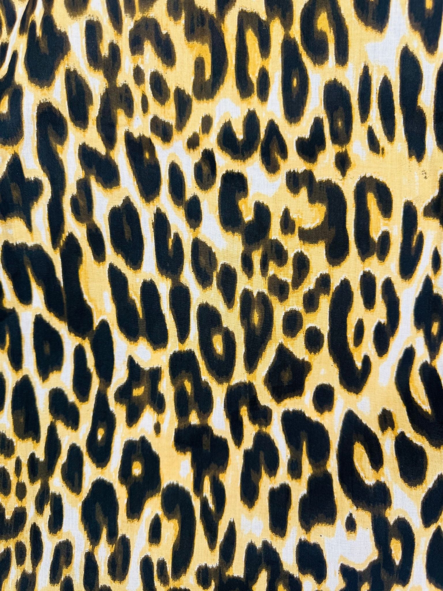 Wild Leopard Print Half Sleeves Shirt