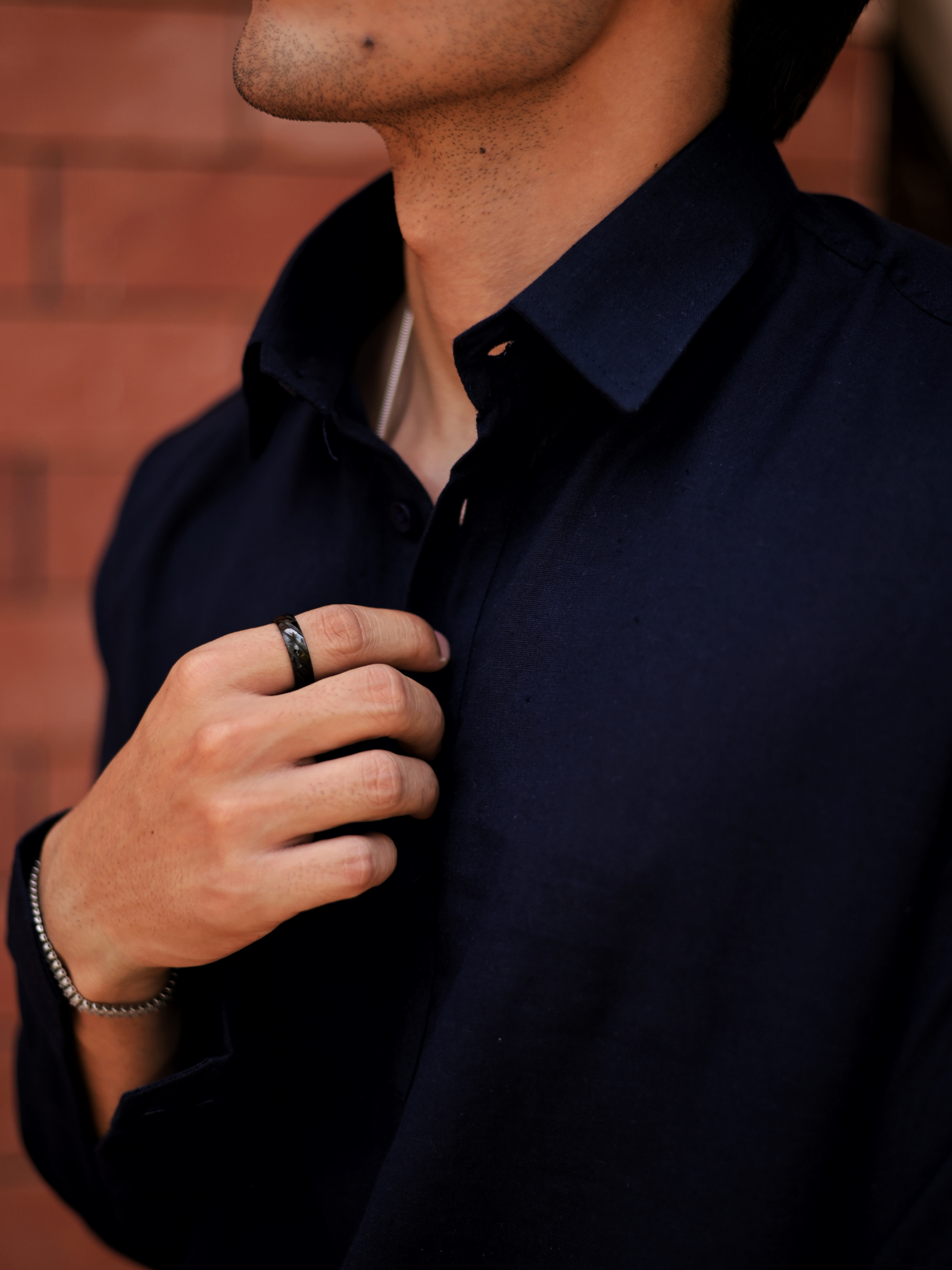 Navy Blue Pullover Kurta Shirt