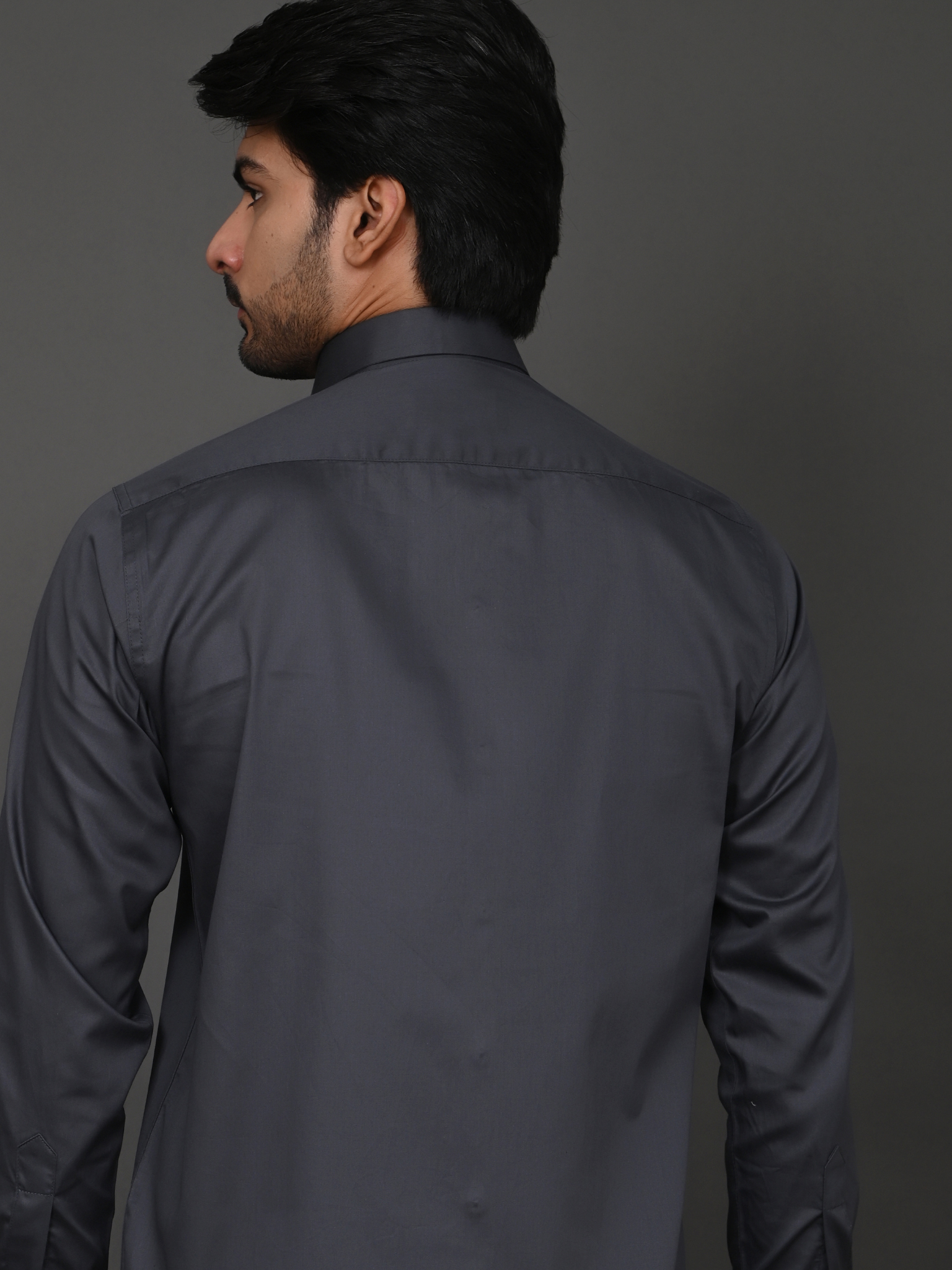 Charcoal Elite Satin Shirt