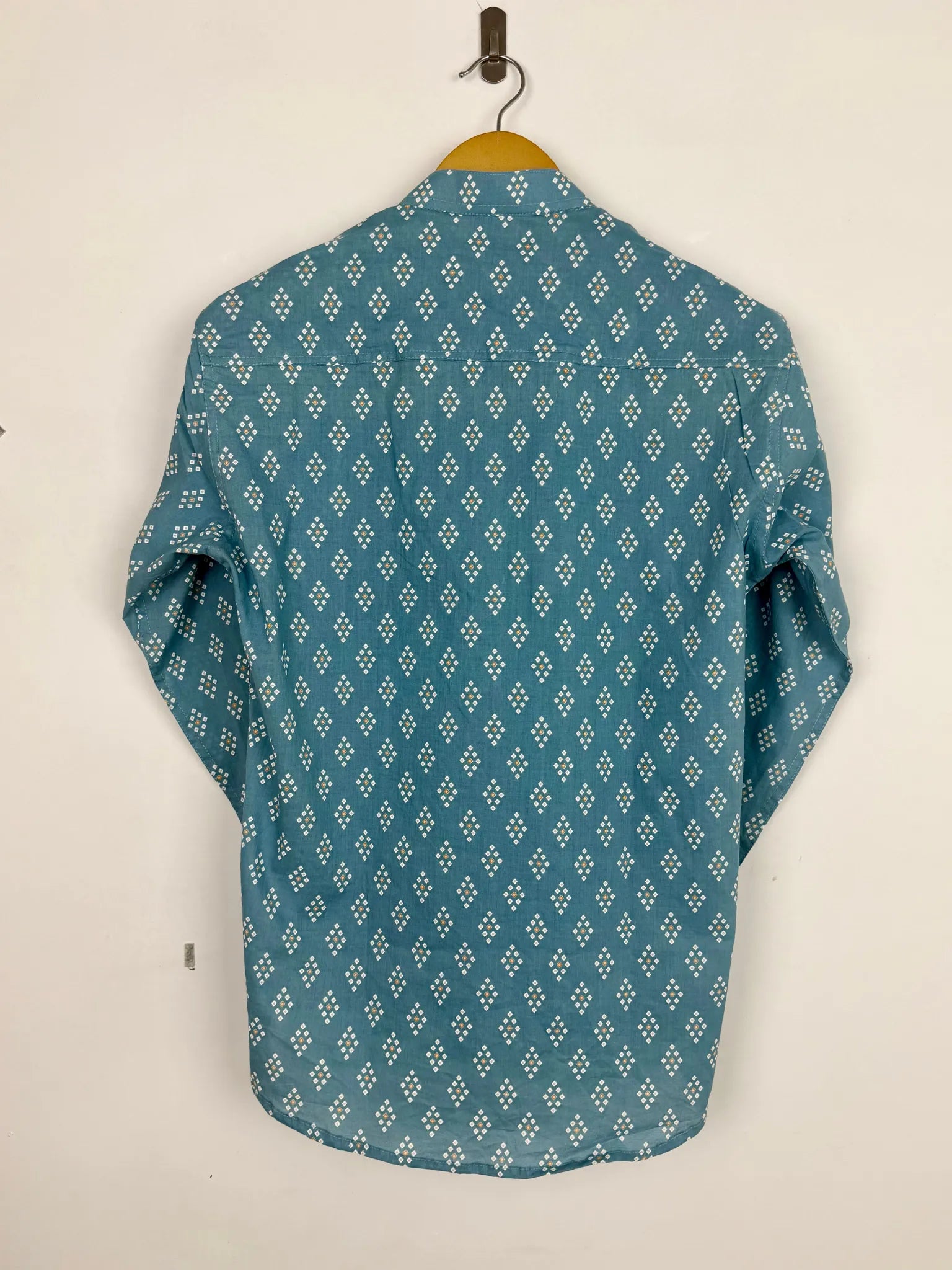 Sky blue Gold Dots Short Kurta