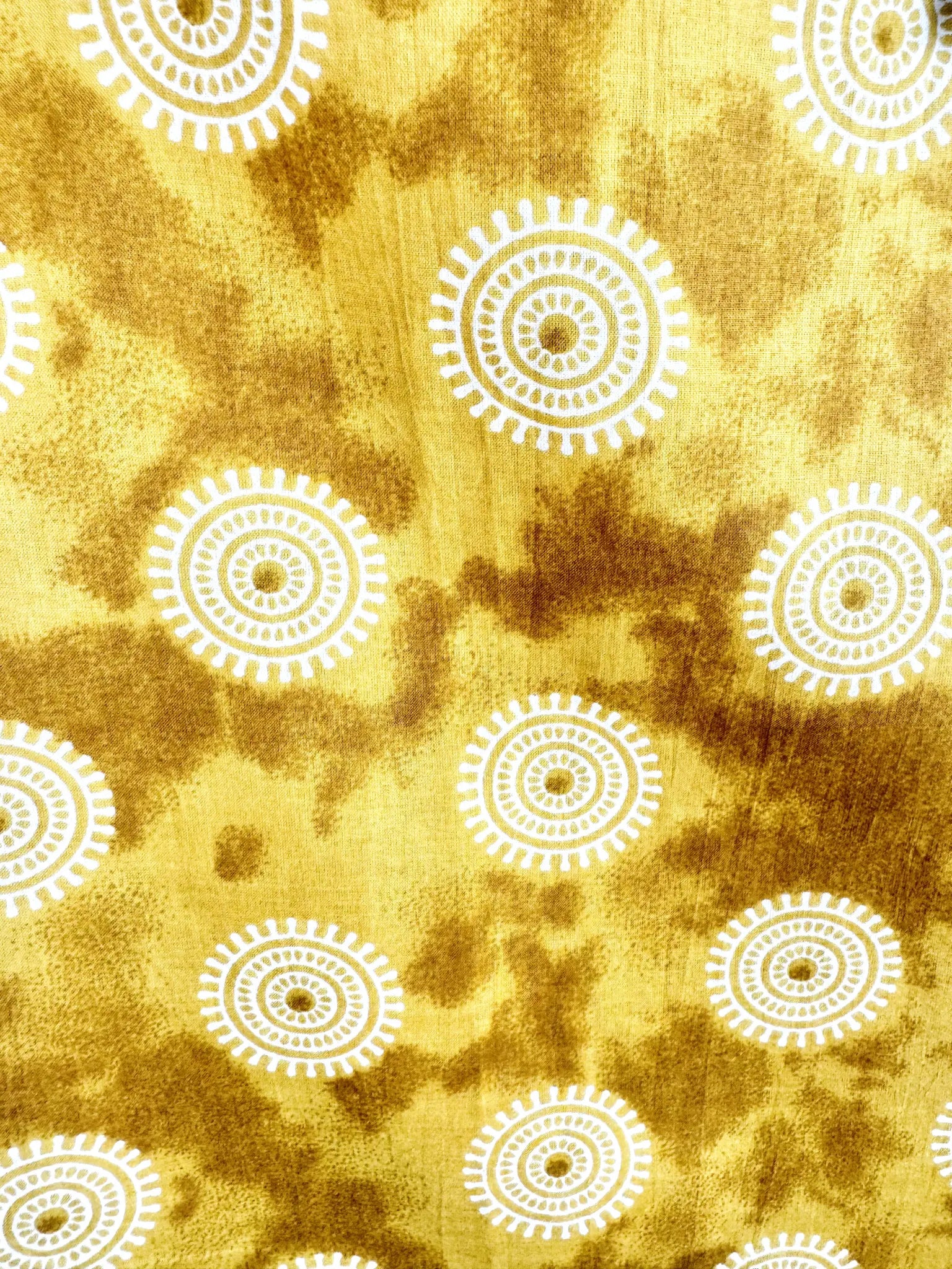 Mustard Orbit Short Kurta