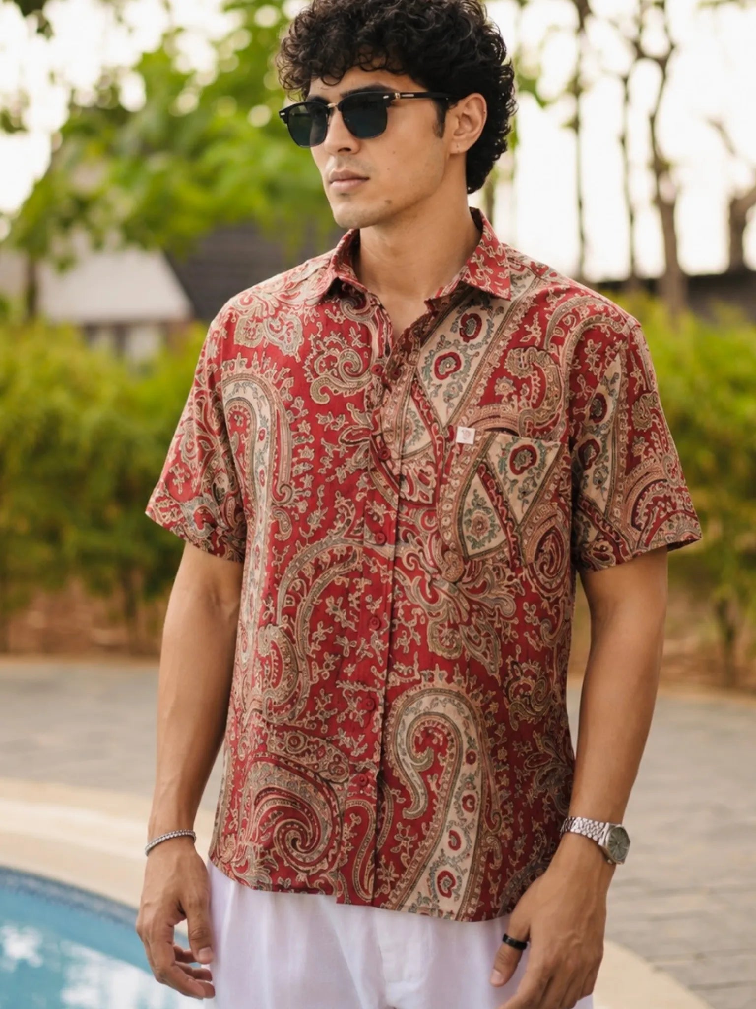 Red mafia Half Sleeves Shirt