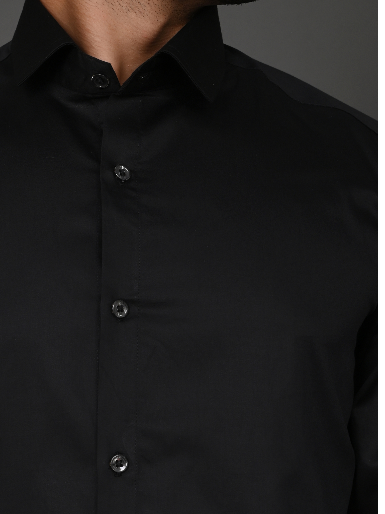 Black Elite Satin Shirt