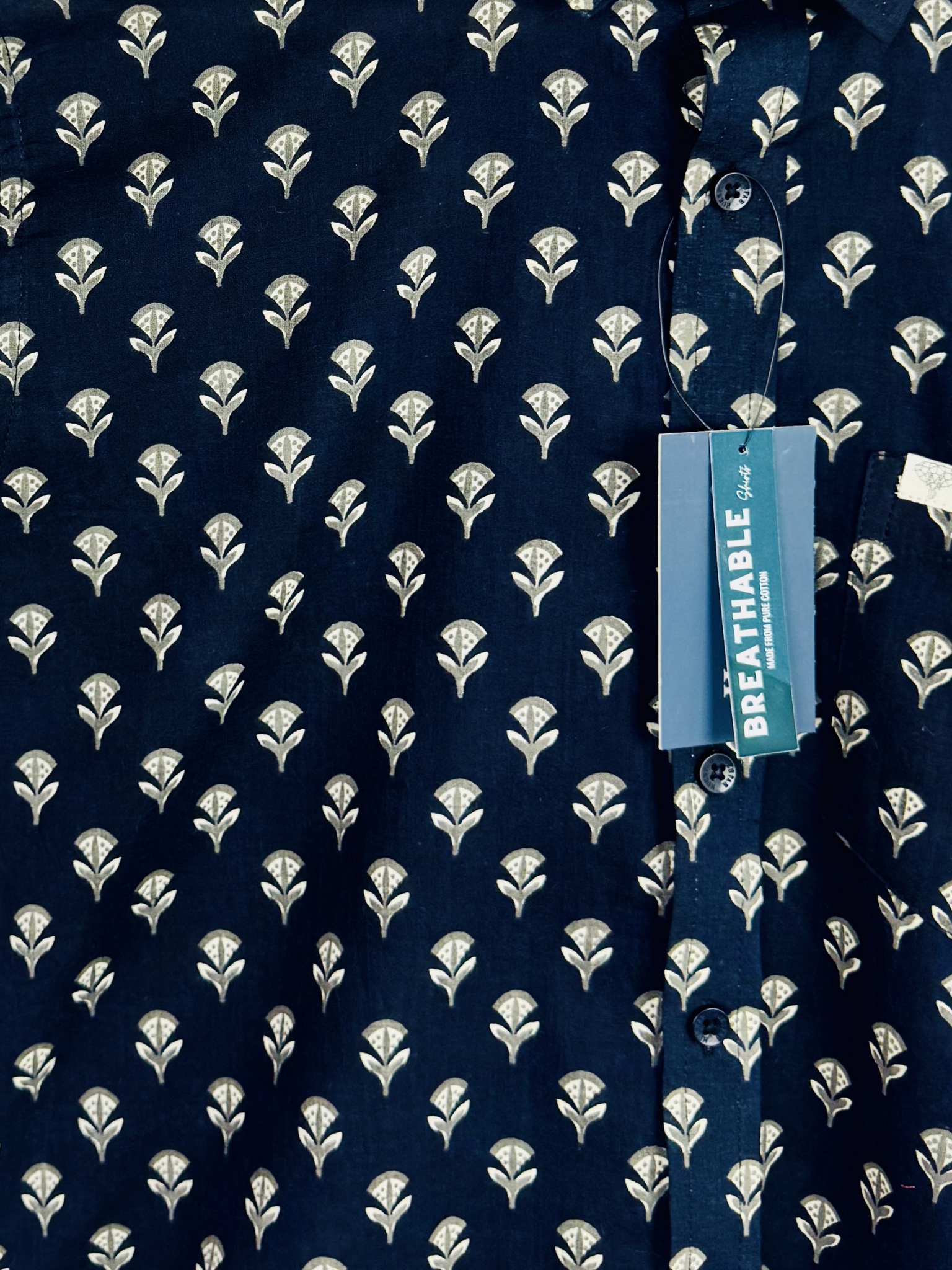 Deep Blue Dune Half Sleeves Shirt