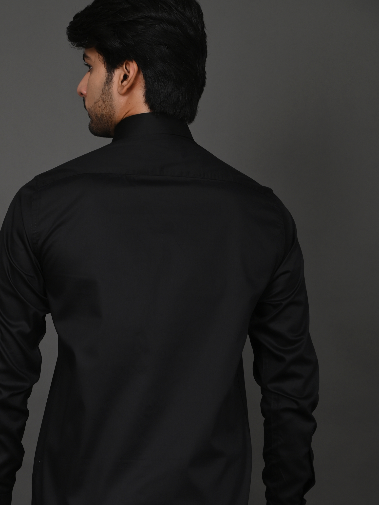 Black Elite Satin Shirt