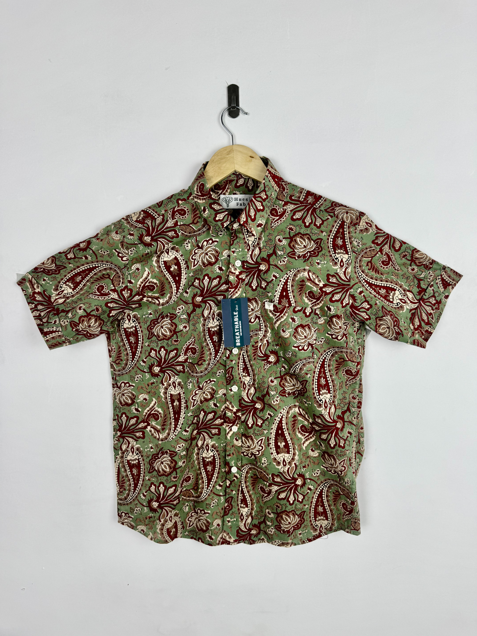 Green red paisley Half Sleeves Shirt