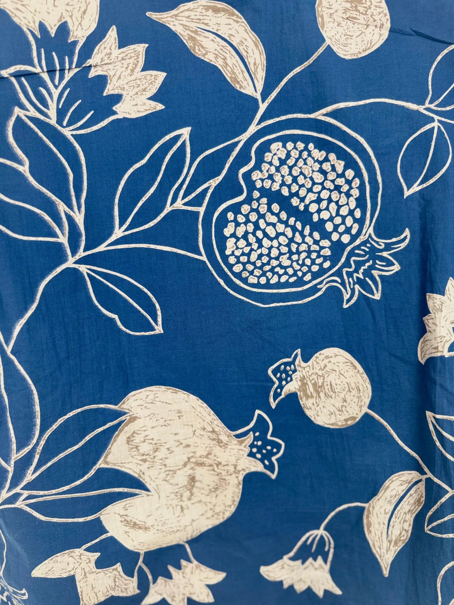 Navy Blue Pomegranate Printed short kurta