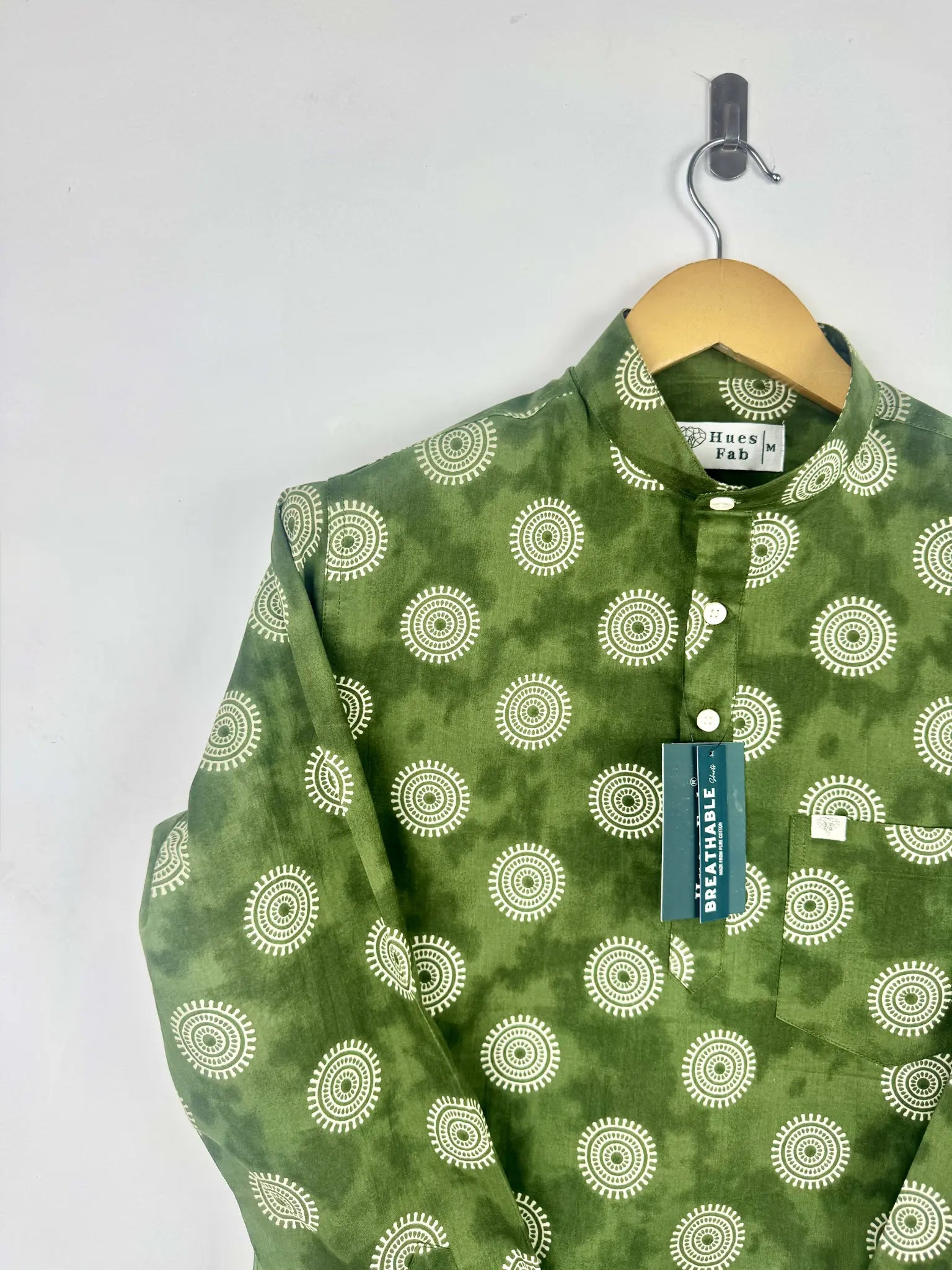 Olive Orbit Short Kurta