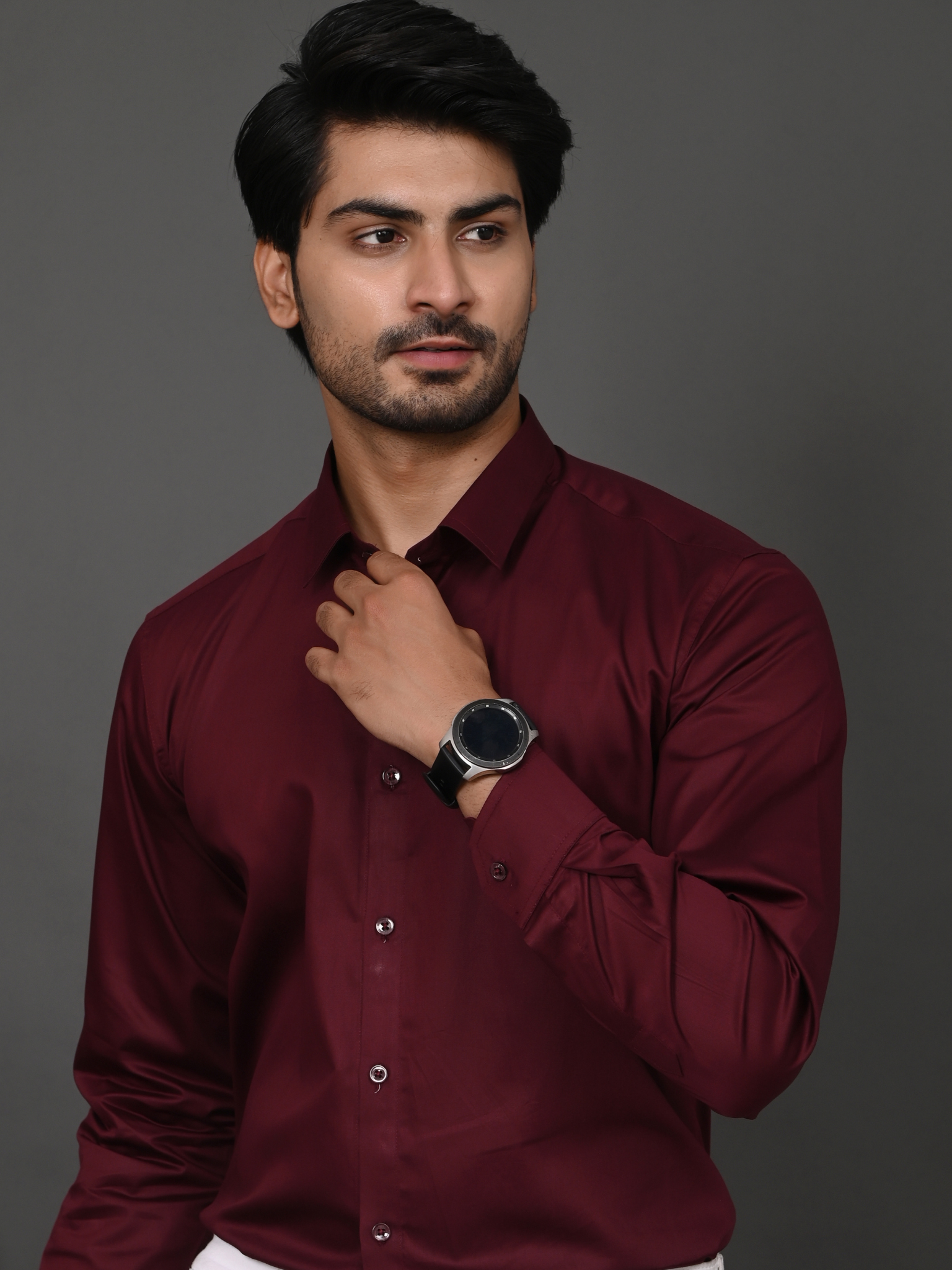 Red Wine Elite Satin Shirt