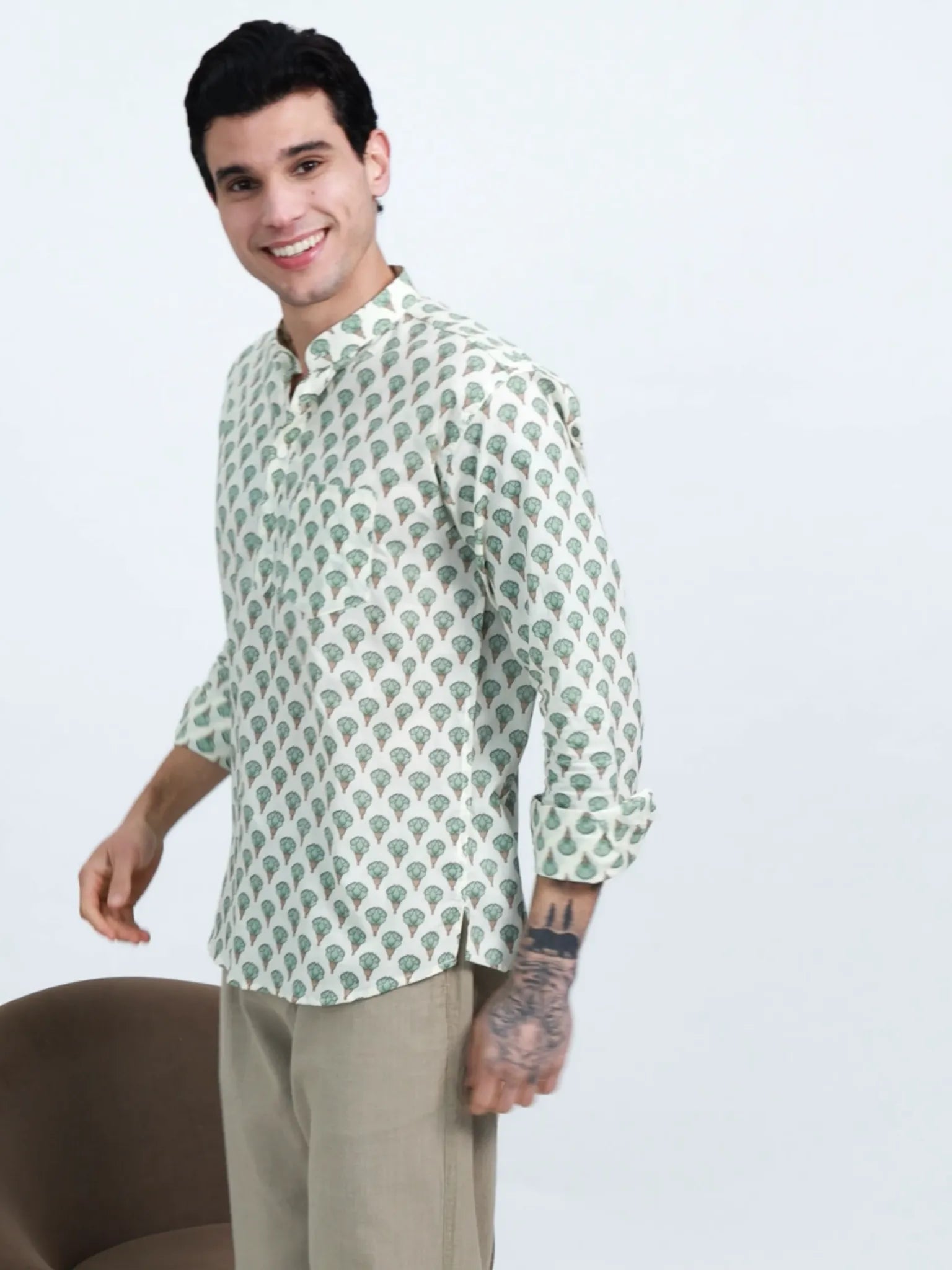 Off White Orchard short kurta