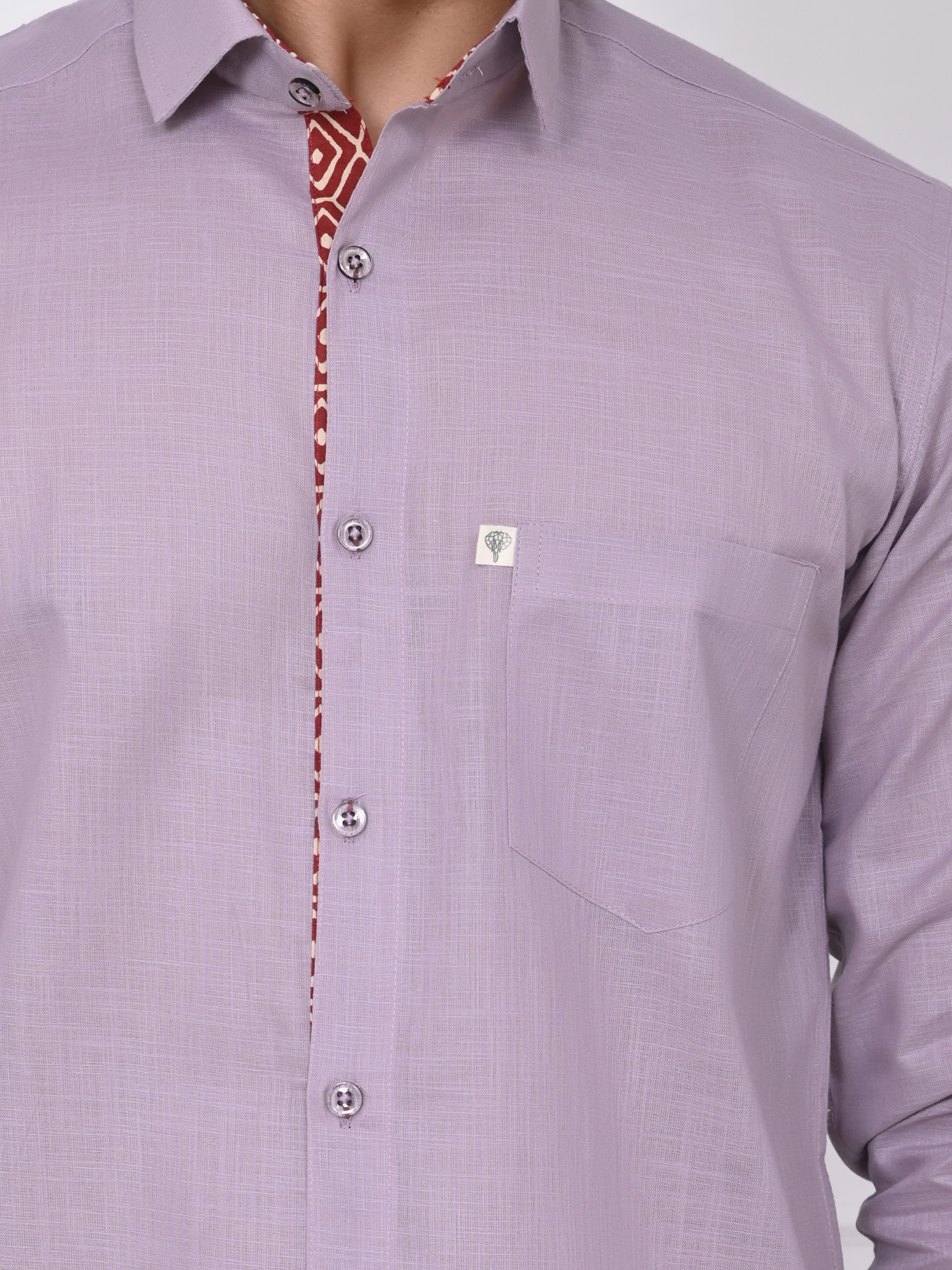 Lavender Linen Blend Shirt