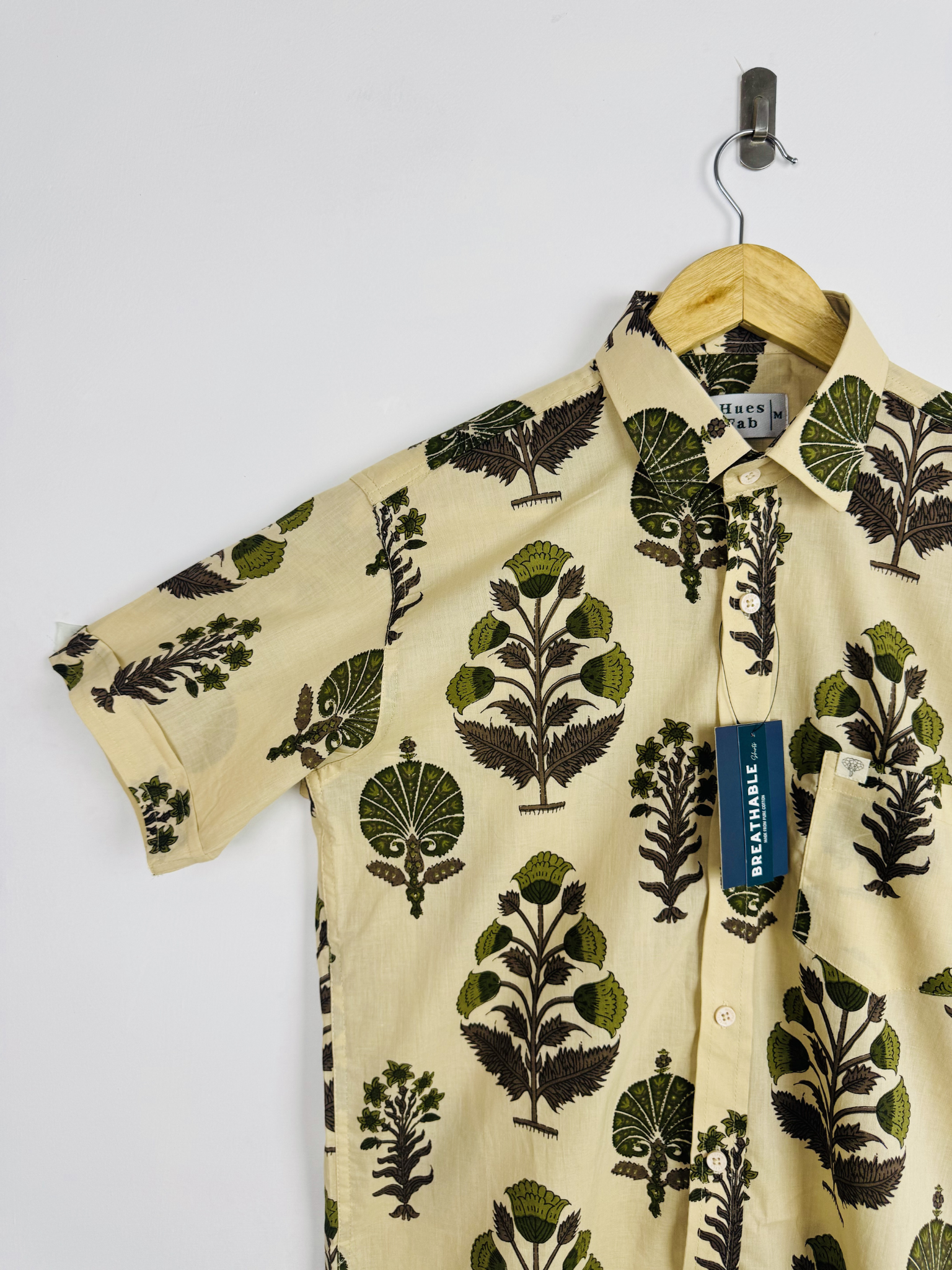 Ivory Bloom Half Sleeves Shirt