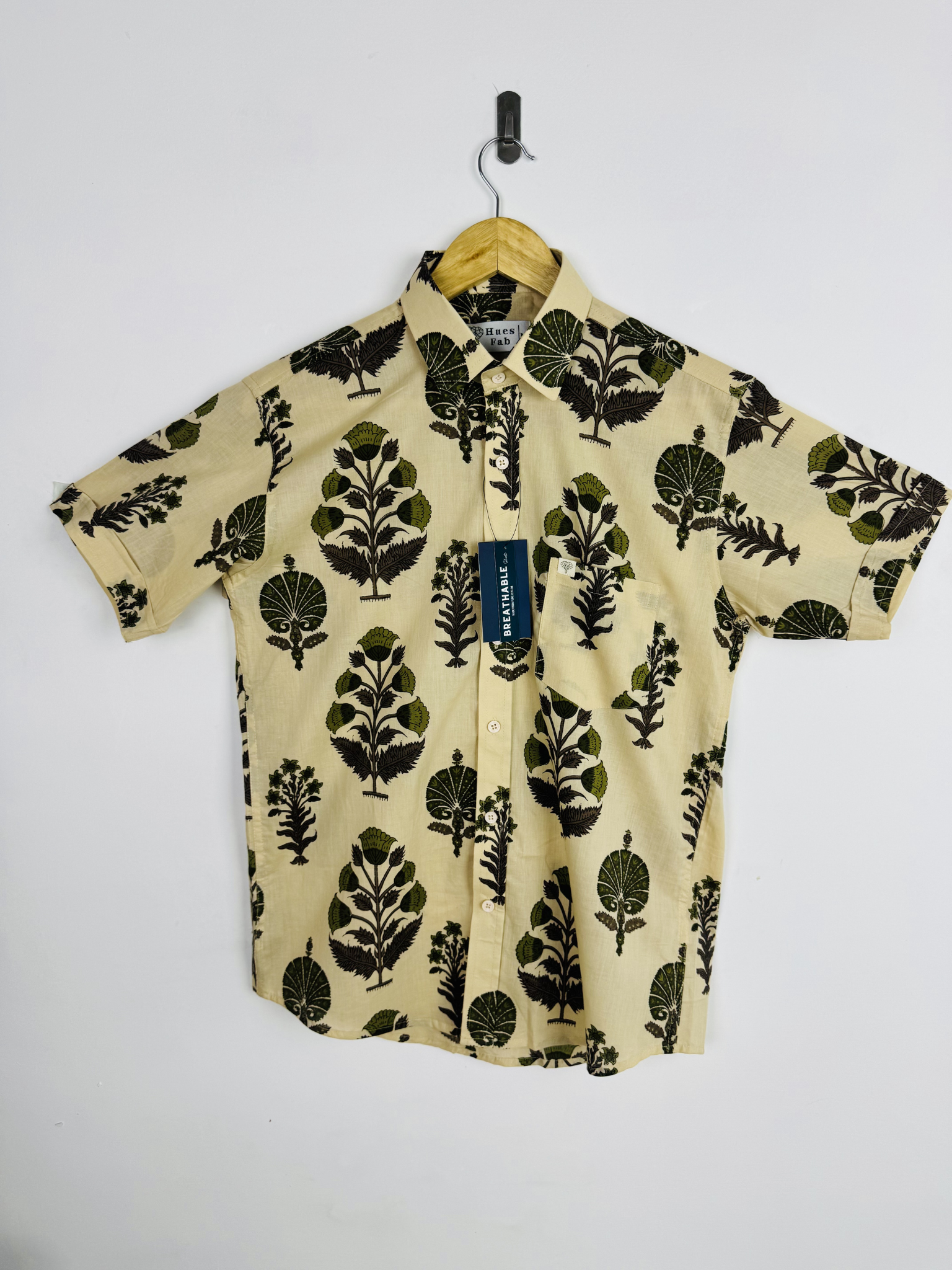 Ivory Bloom Half Sleeves Shirt