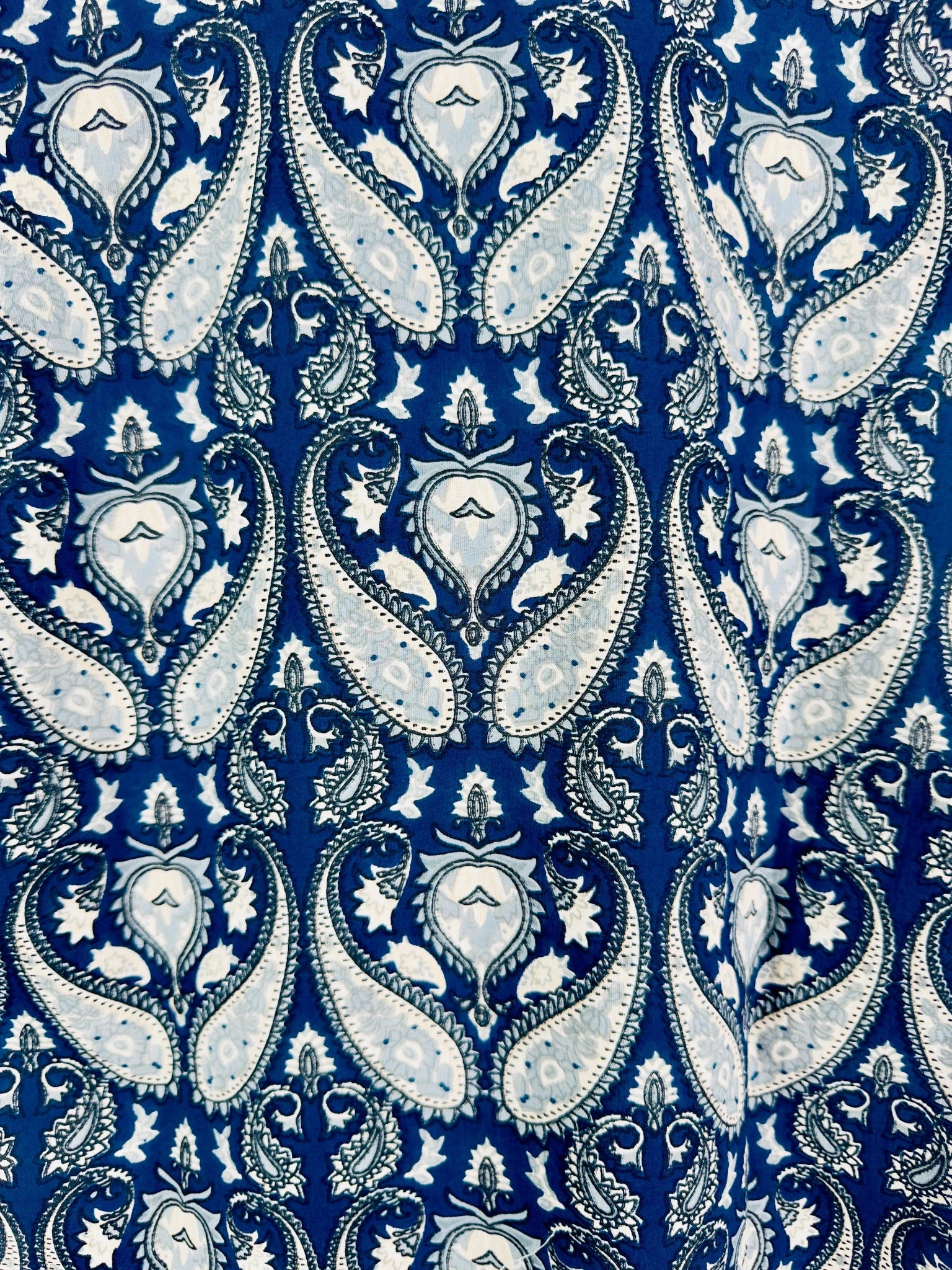navy blue paisley short kurta