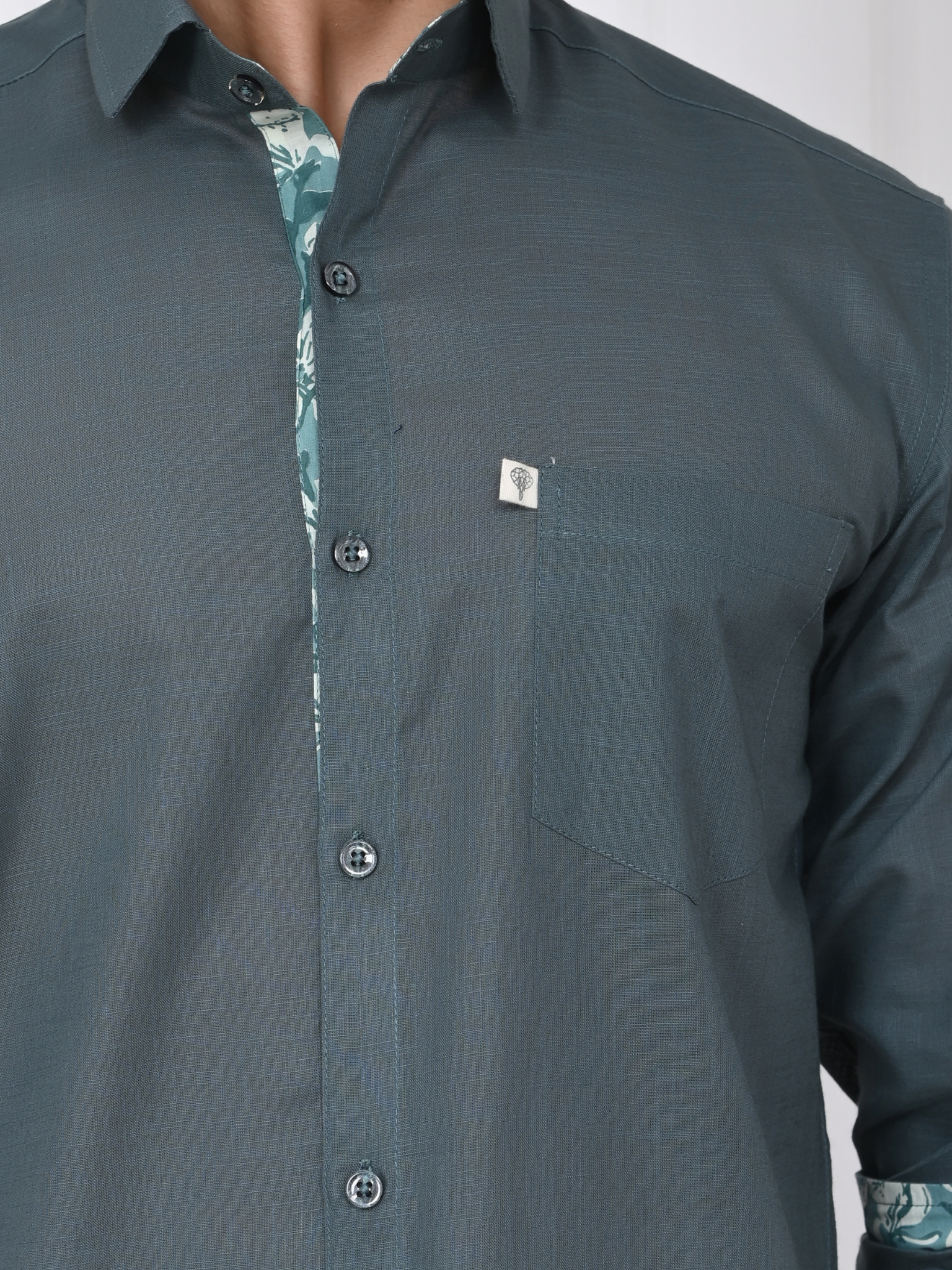 Moonlight Grey Linen Blend Shirt