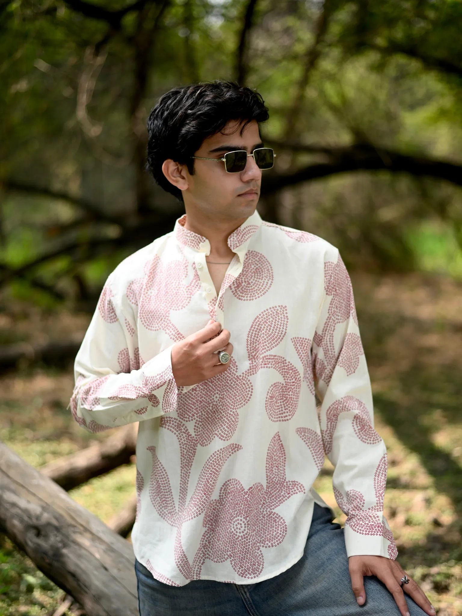 Ruby Leaf Cotton short kurta
