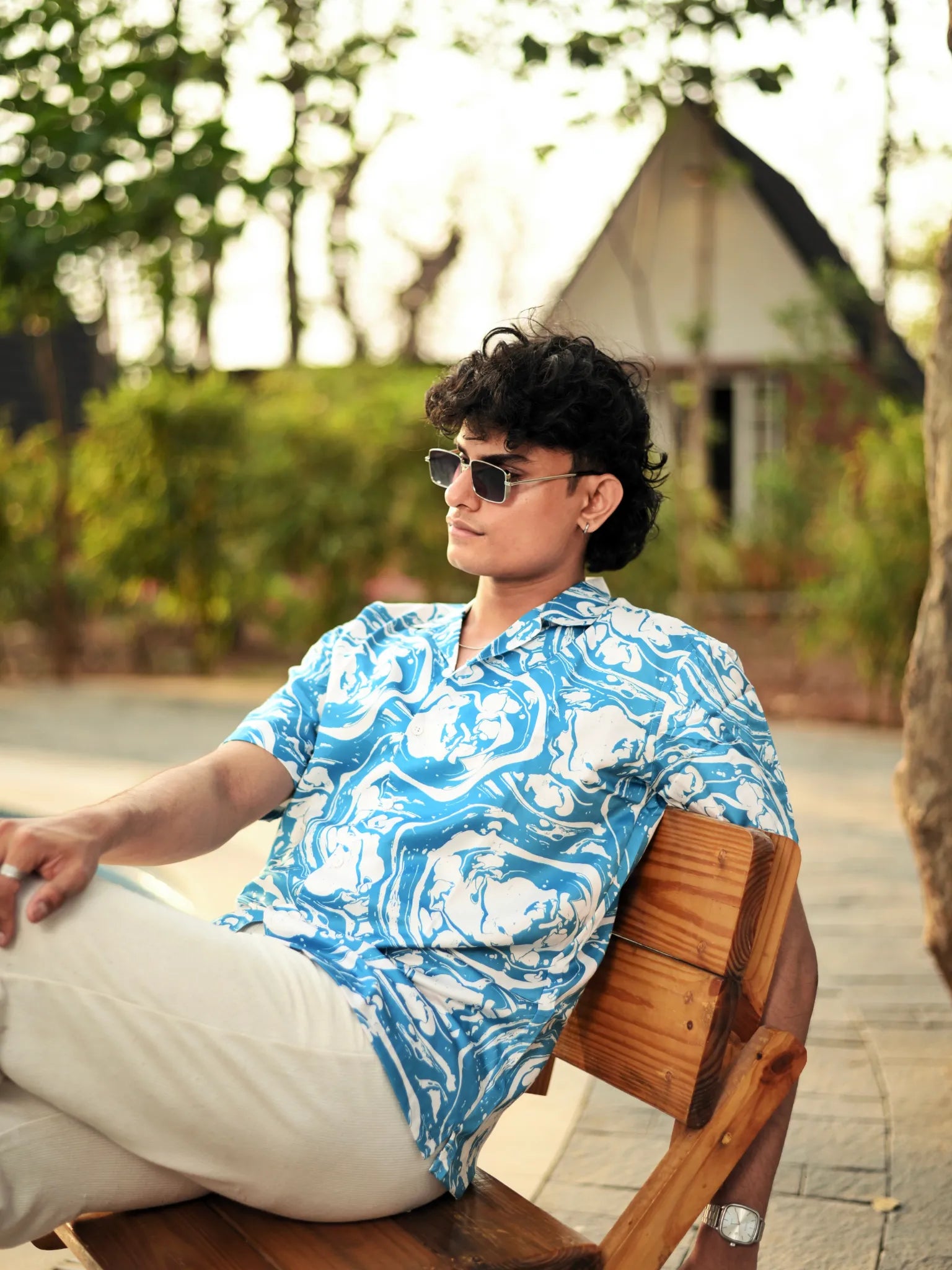 Blue Marble Cuban Collar Resort Shirt